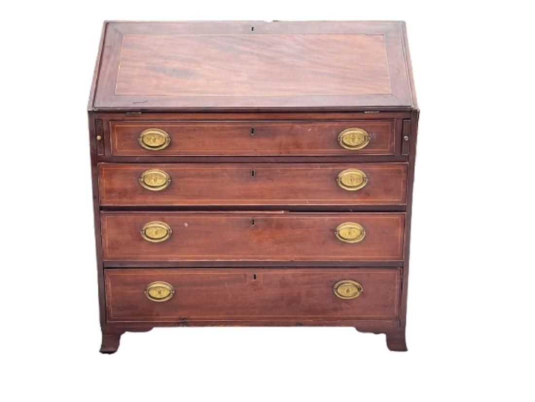 FRENCH FOOT MAHOGANY DESK (1 of 5)