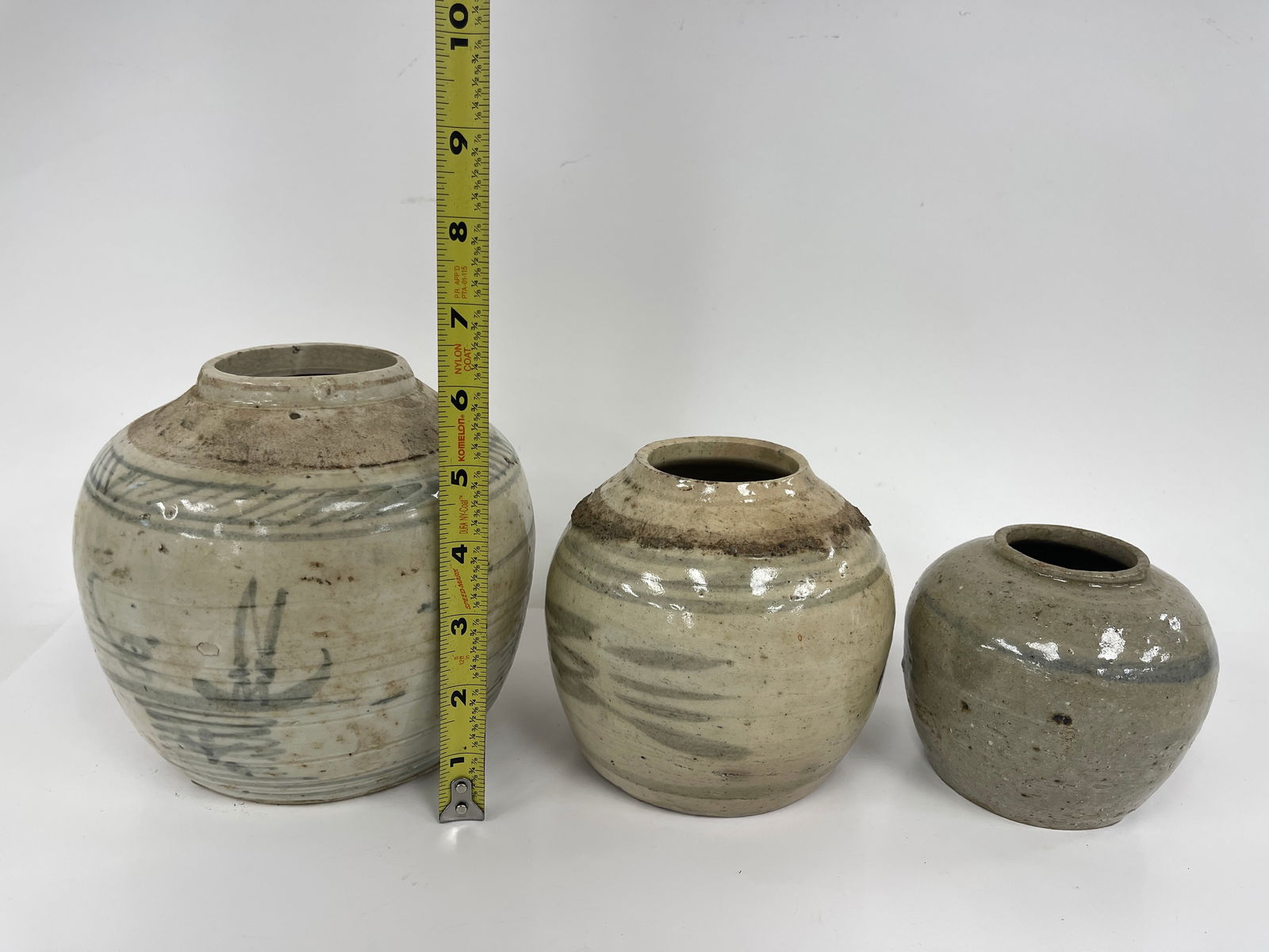 THREE OPEN TOP GINGER JARS - 4