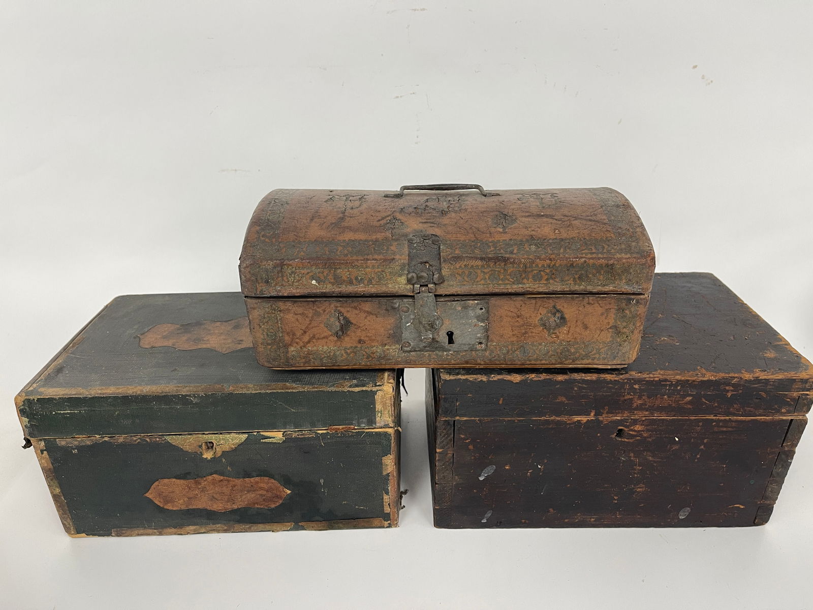 THREE MISC BOXES,ONE W/O HINGES - 2