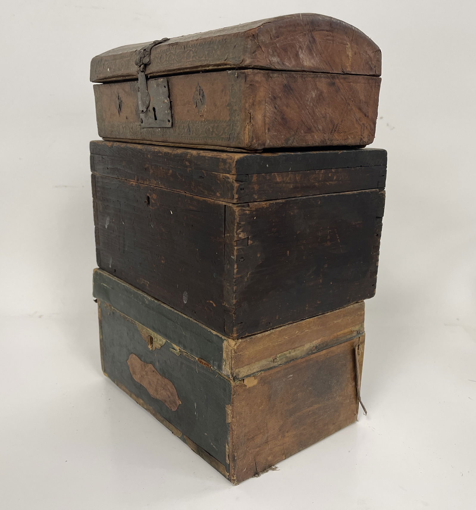 THREE MISC BOXES,ONE W/O HINGES - 5