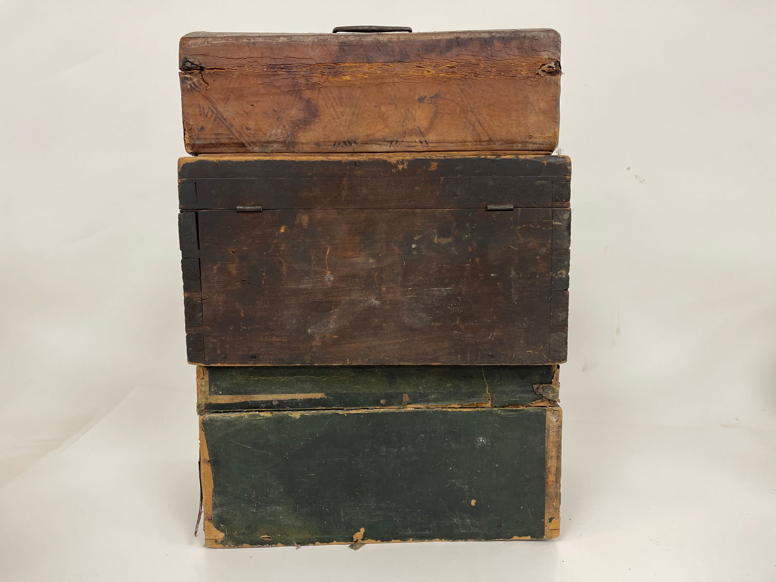 THREE MISC BOXES,ONE W/O HINGES - 6