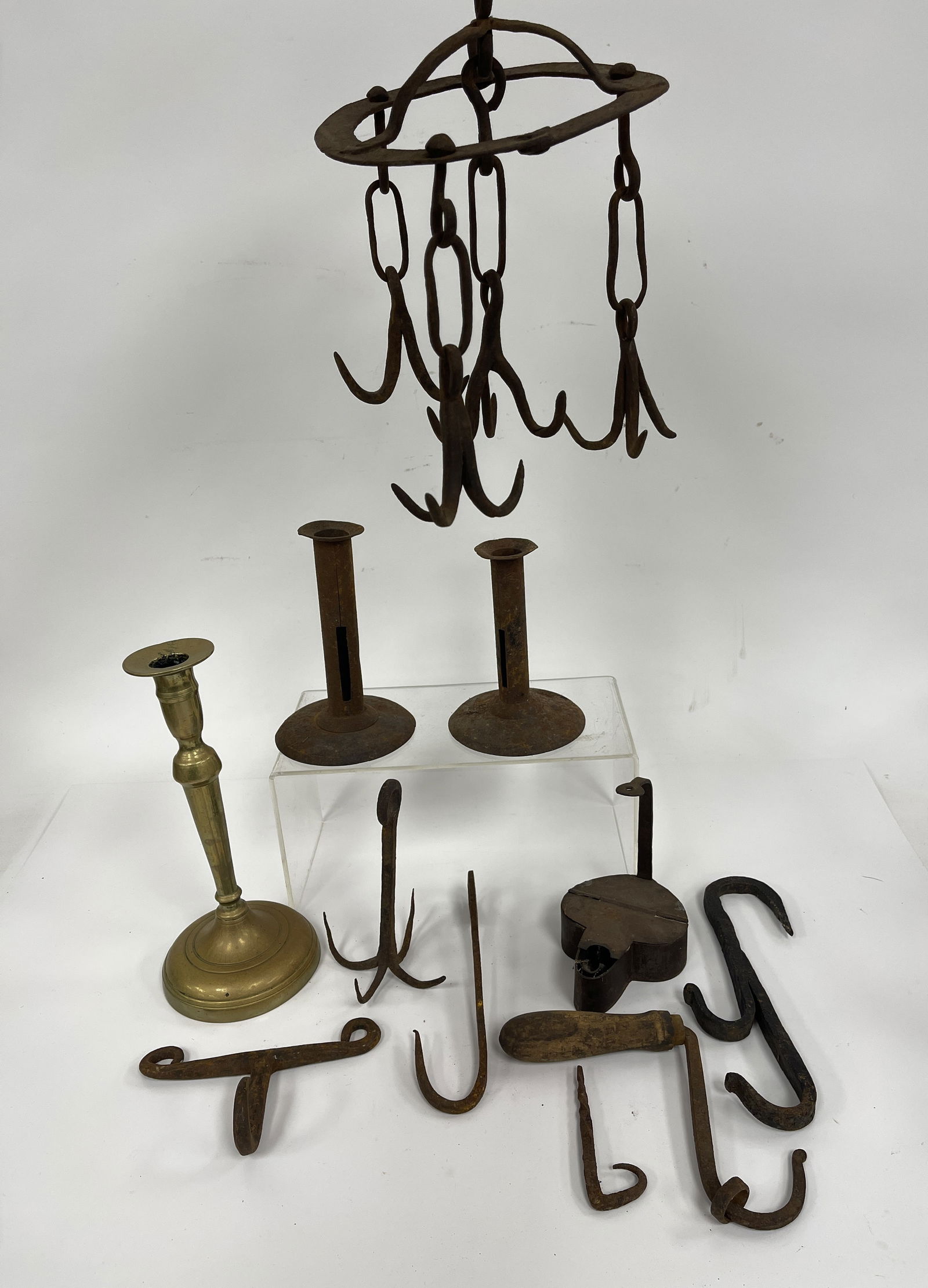 MISC IRON LOT , EARLY HANGER , LIGHTING , HOOKS (1 of 4)