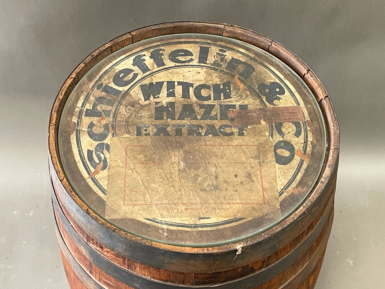 WITCH HAZEL ADVERTISING BARRELL - 2