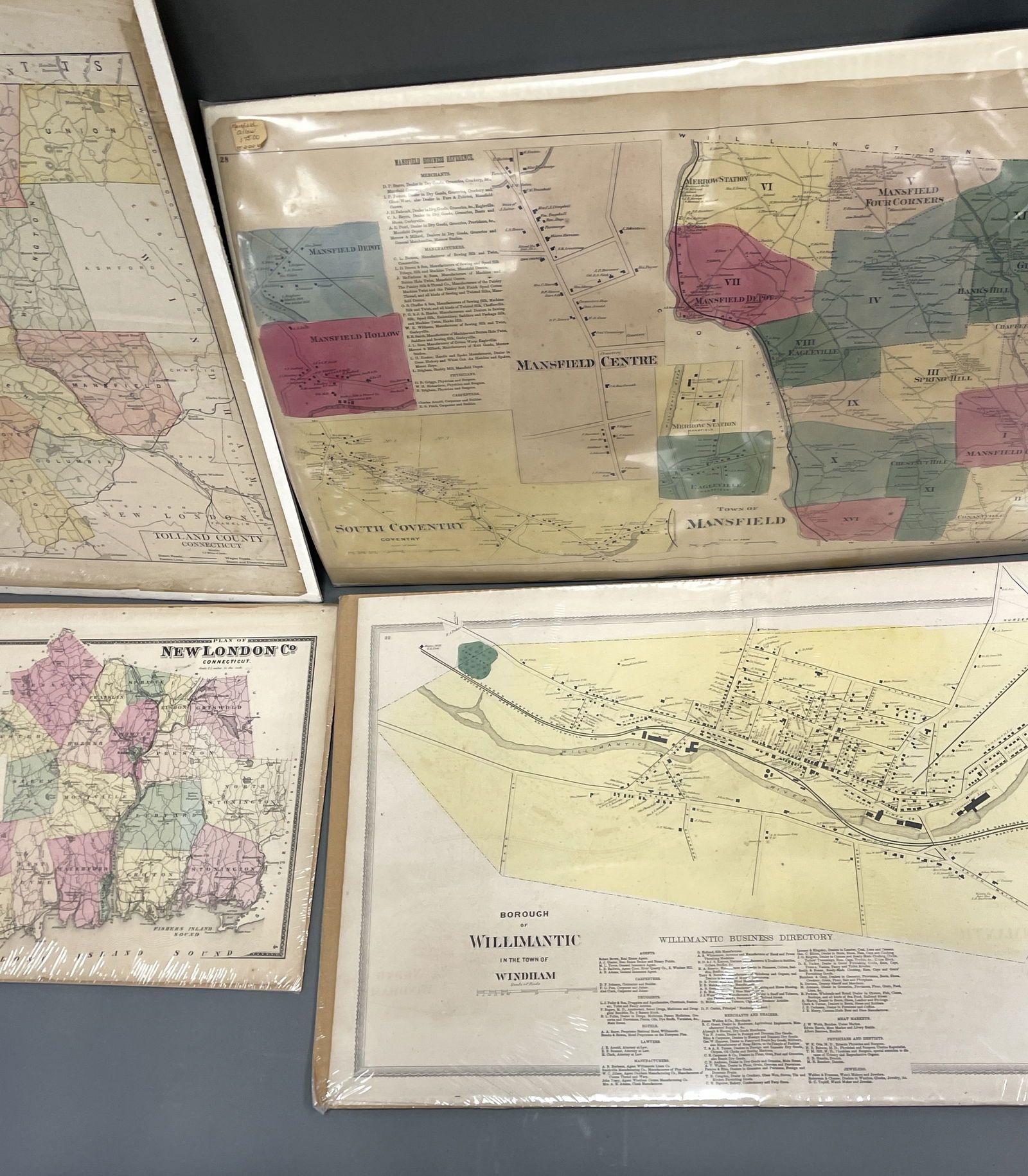FIVE CONNECTICUT MAPS - 3