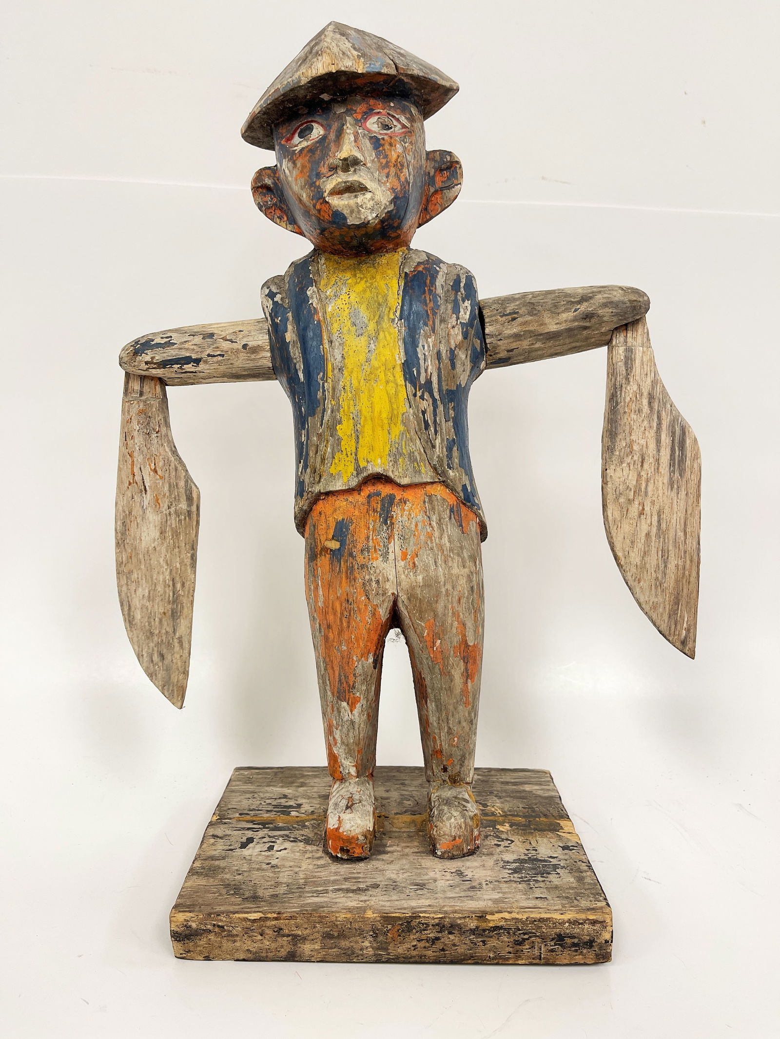 PAINTED CARVED WHIRLIGIG (1 of 3)