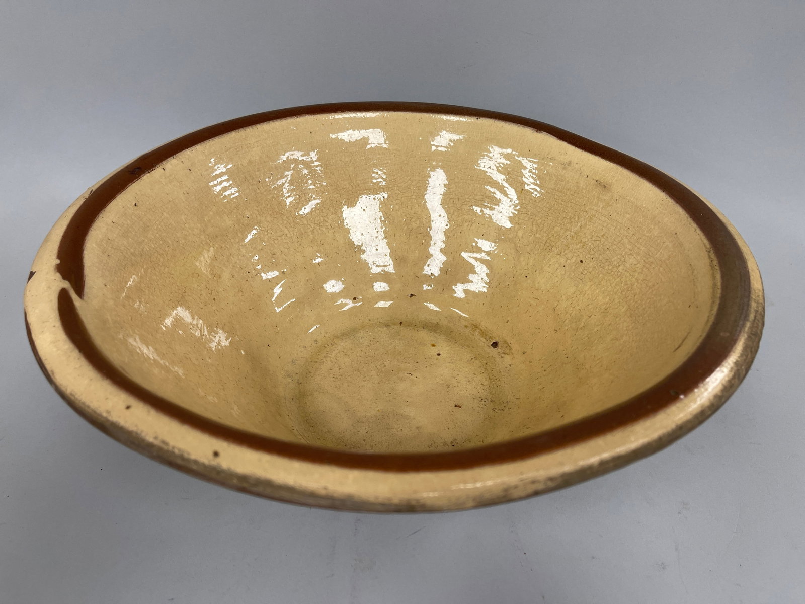 EARLY REDWARE BOWL - 3