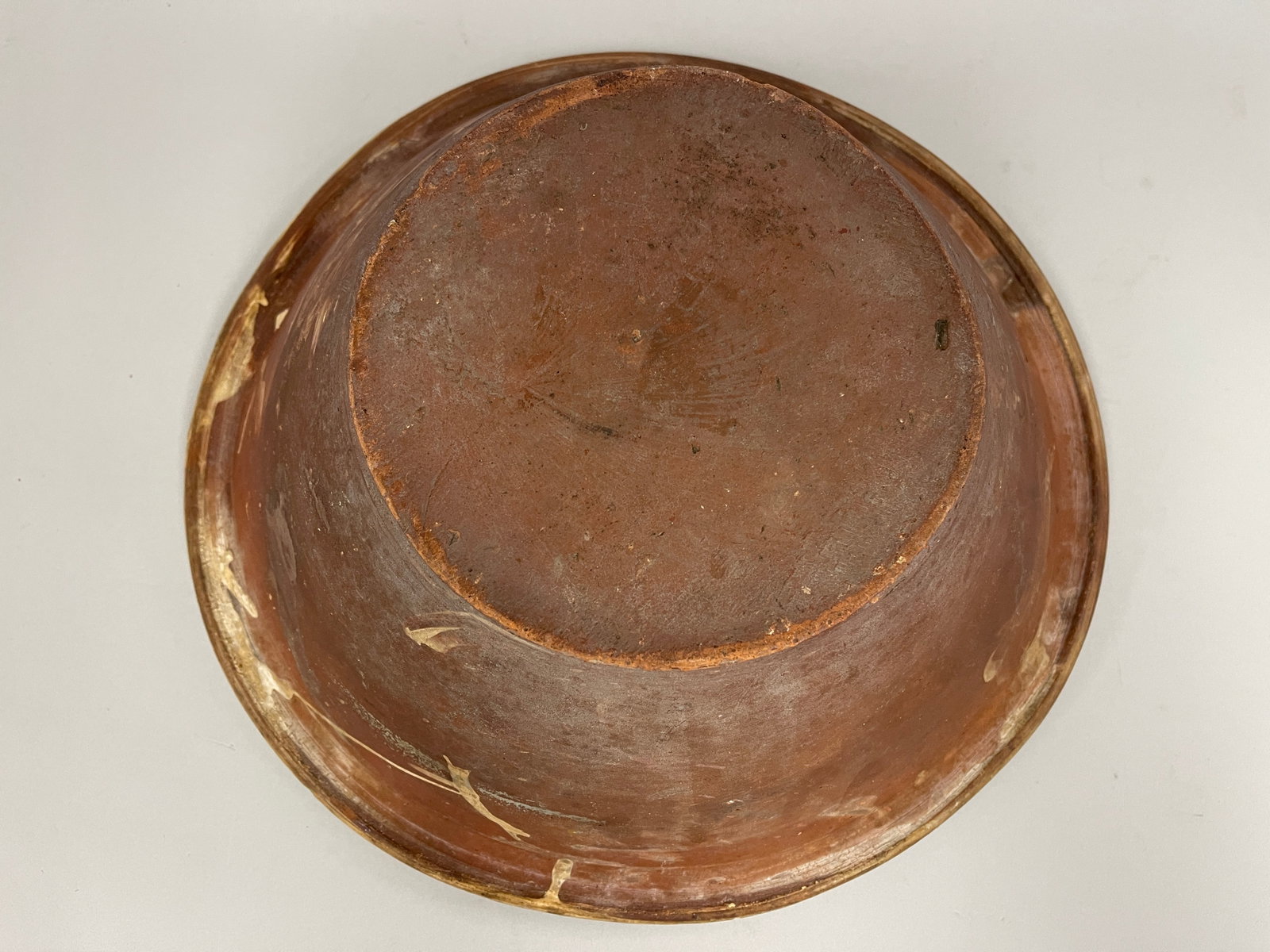 EARLY REDWARE BOWL - 5