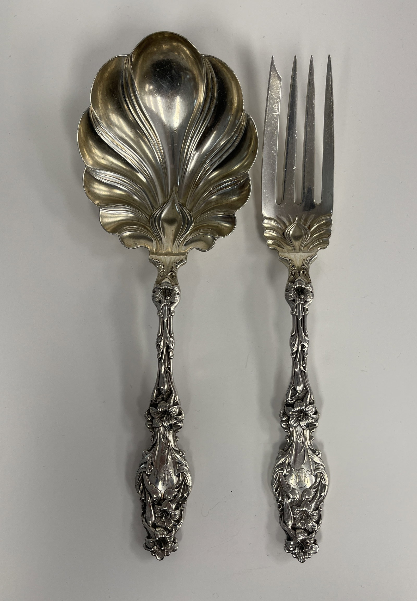STERLING SILVER SPOON AND FORK SET 239 GR: STERLING SILVER SPOON AND FORK SET 239 GR