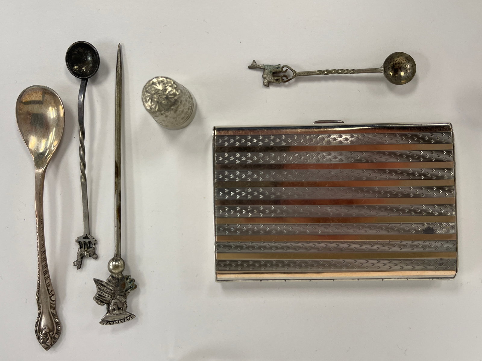 MISC SPOONS , THIMBLE , CASE - 2