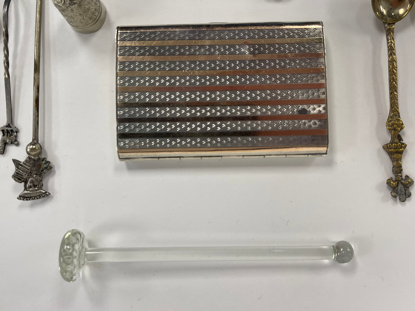 MISC SPOONS , THIMBLE , CASE - 4