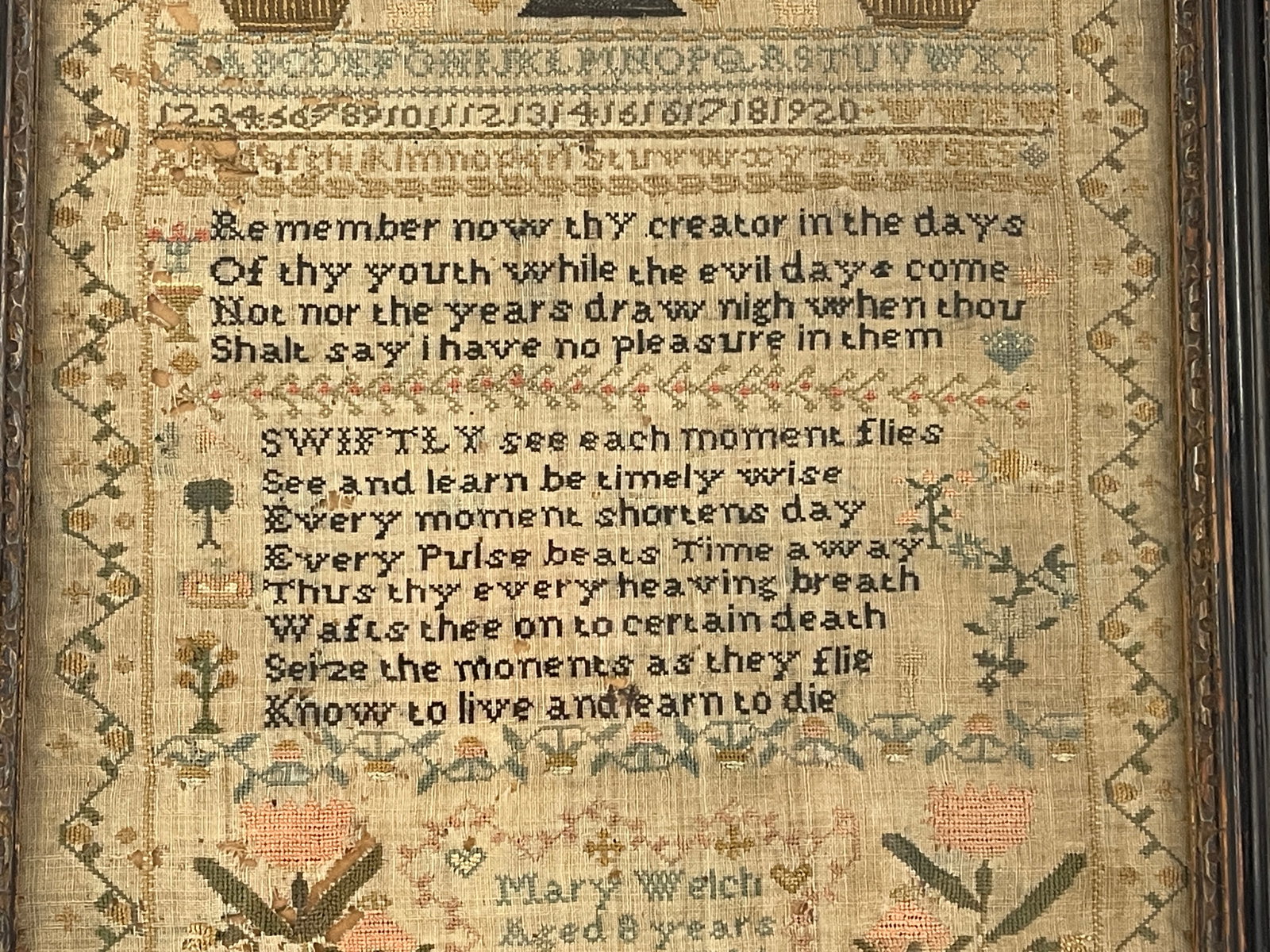 FINE DATED 1806 SAMPLER BY MARY WELCH - 3