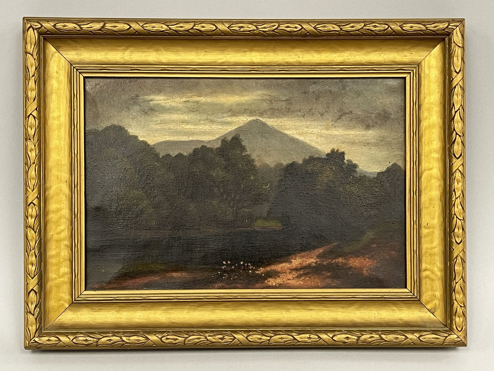 OIL ON CANVAS MOUNTAIN RANGE: OIL ON CANVAS MTN RANGE 8" X 12" , 12" X 16" FRAME (CANADIAN ROCKIES)