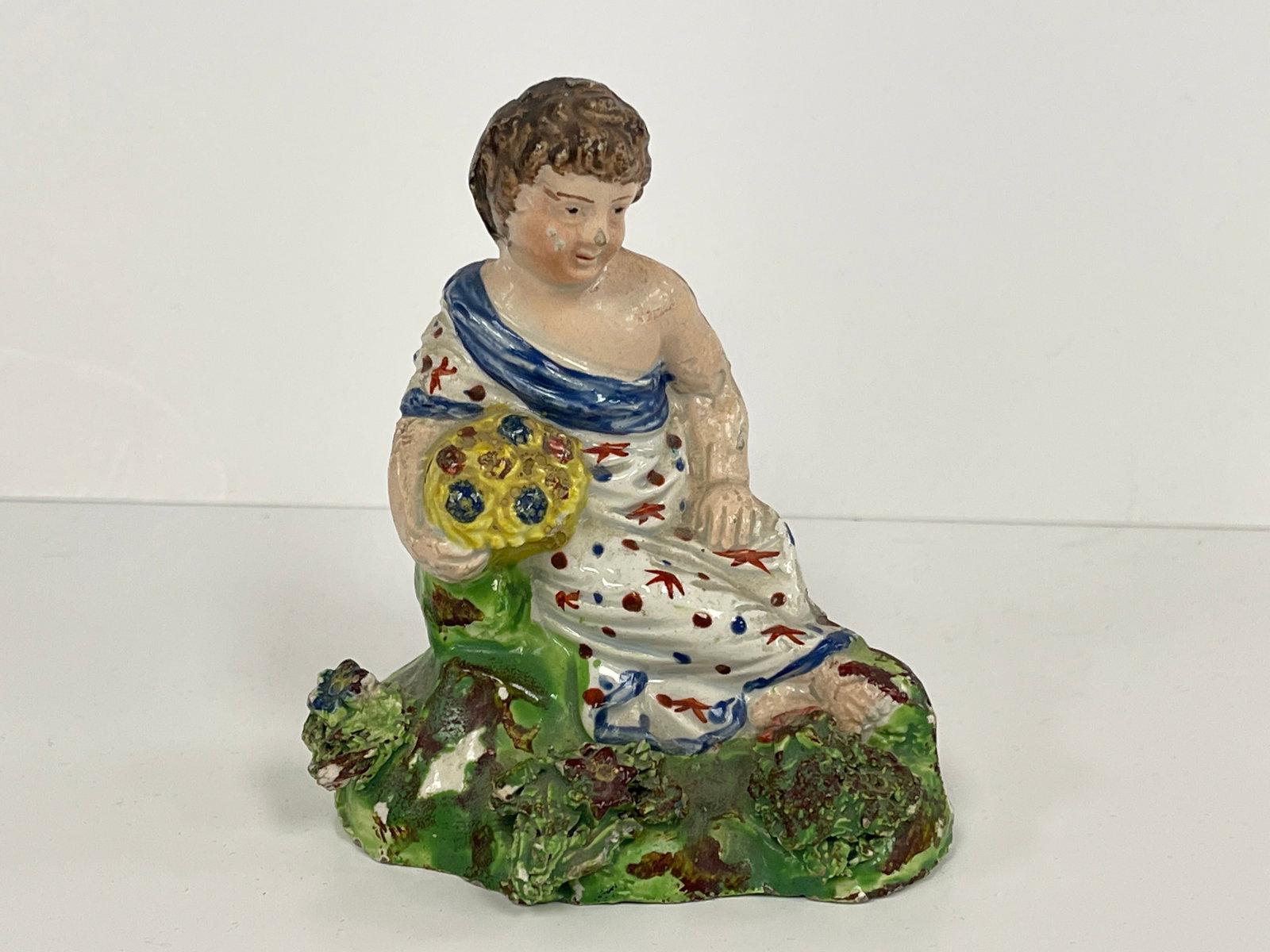 LITTLE PRATTWARE STAFFORDSHIRE CHIMNEY ORNAMENT: LITTLE PRATTWARE STAFFORDSHIRE CHIMNEY ORNAMENT