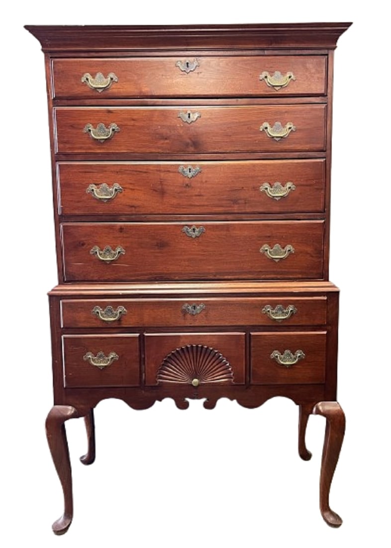 QUEEN ANNE HIGHBOY WALNUT (1 of 6)