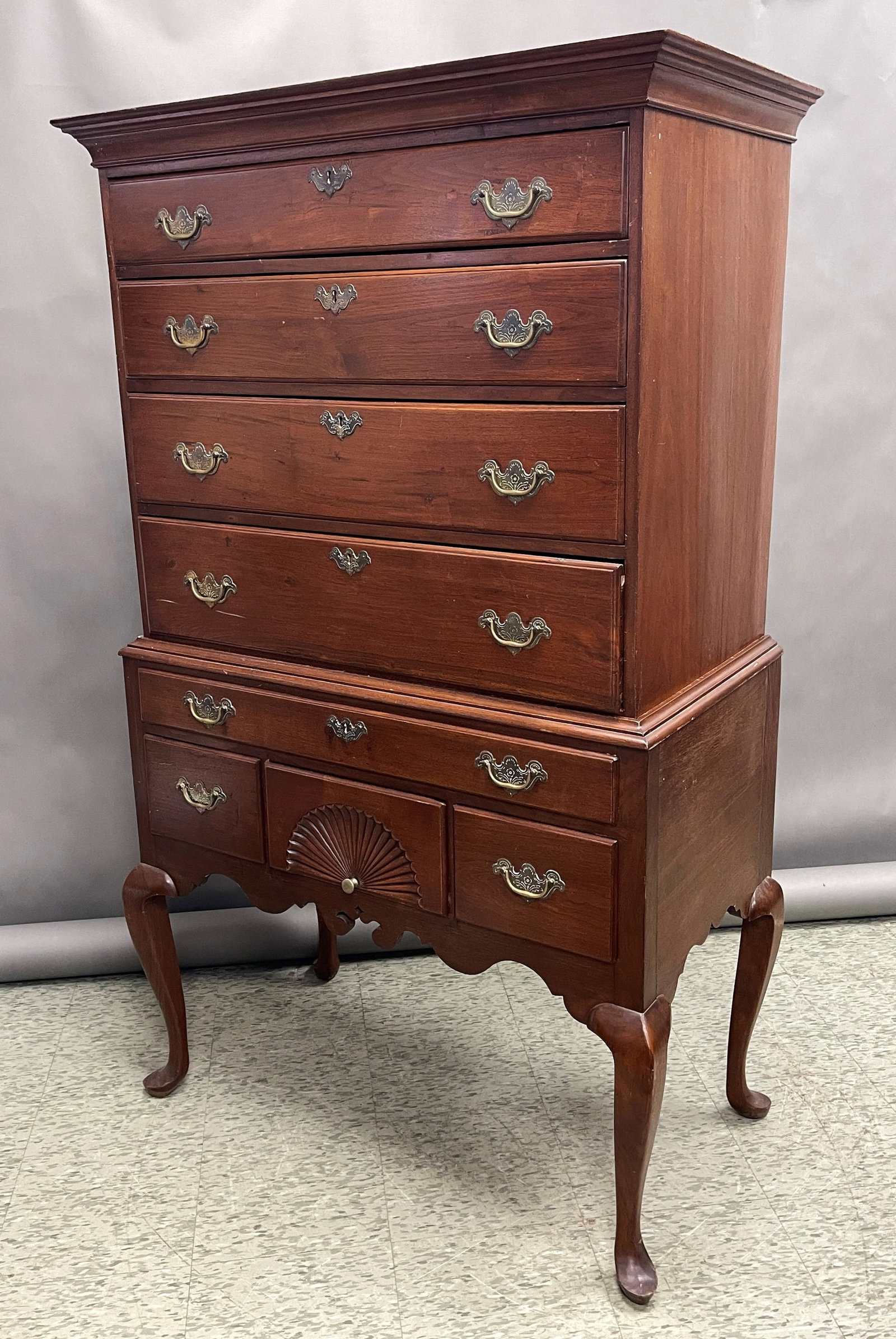 QUEEN ANNE HIGHBOY WALNUT - 2