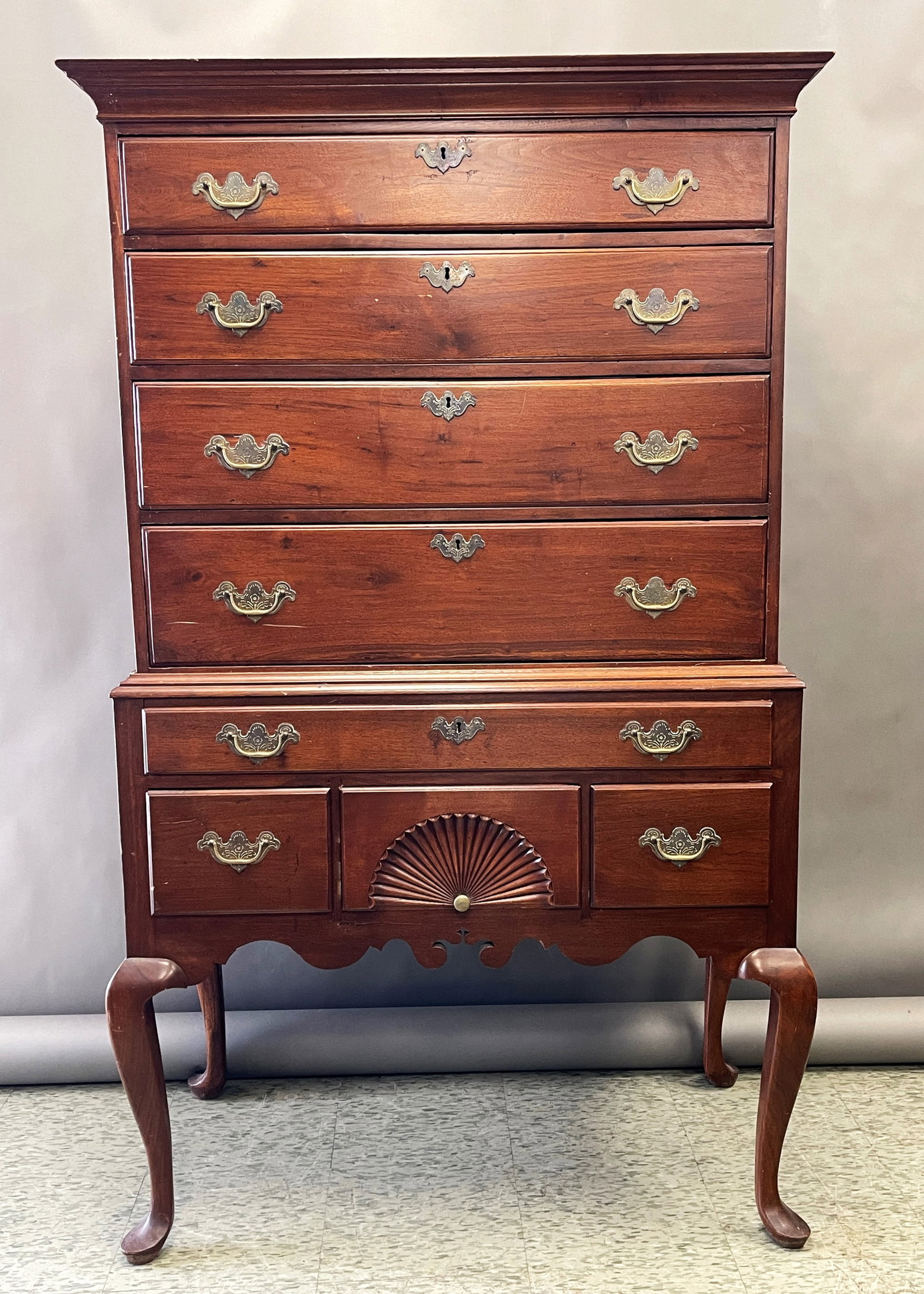 QUEEN ANNE HIGHBOY WALNUT - 4