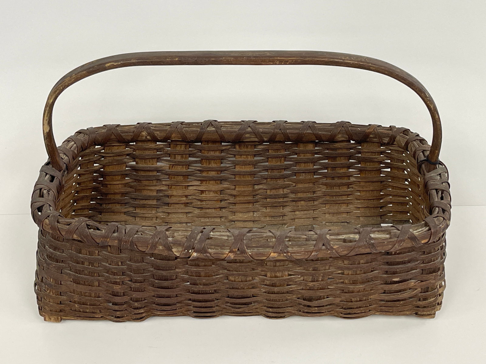 19TH C SHAKER RECTANGULAR UTILITY BASKET - 2