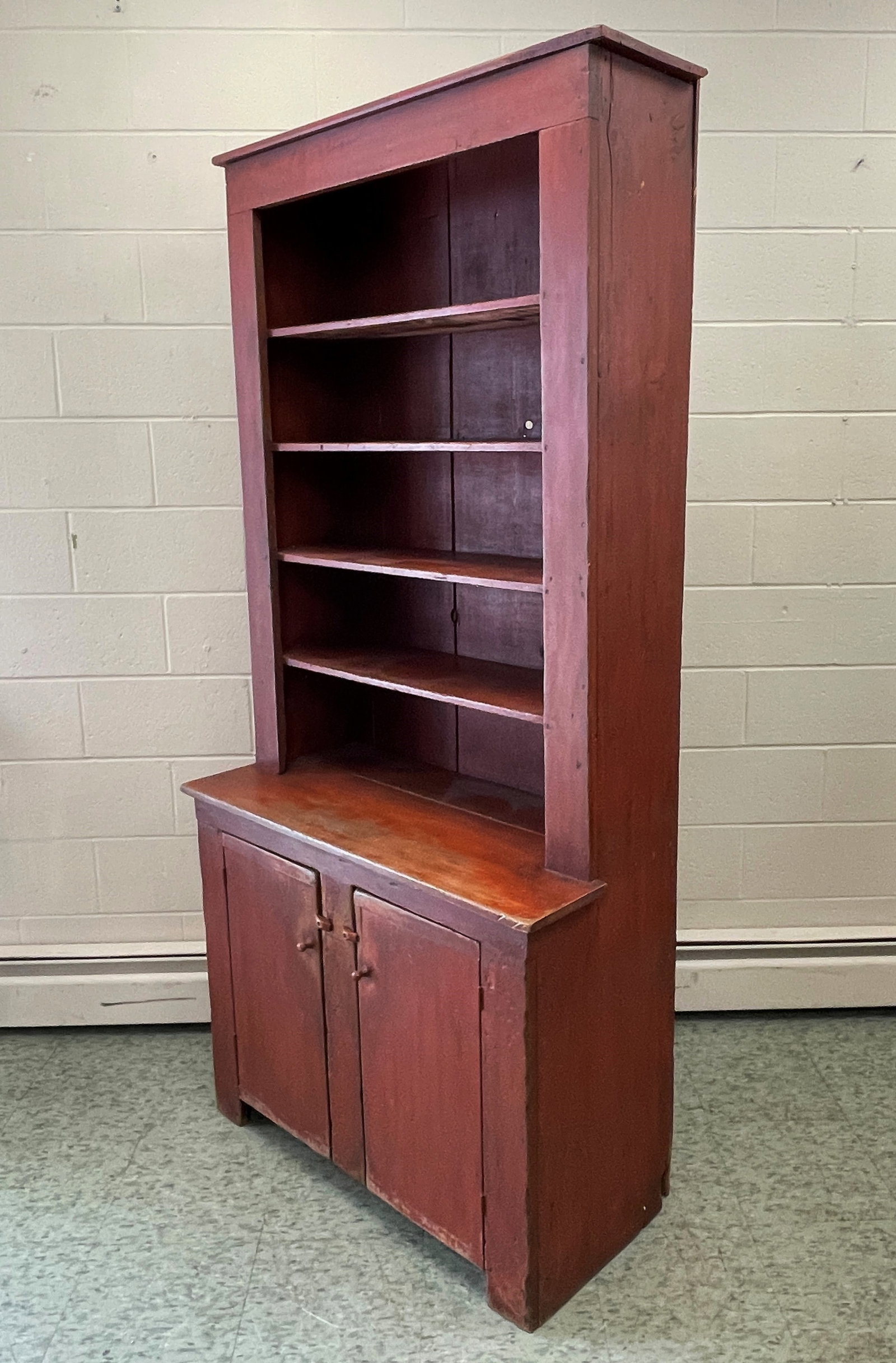 RED STEPBACK CUPBOARD - 10