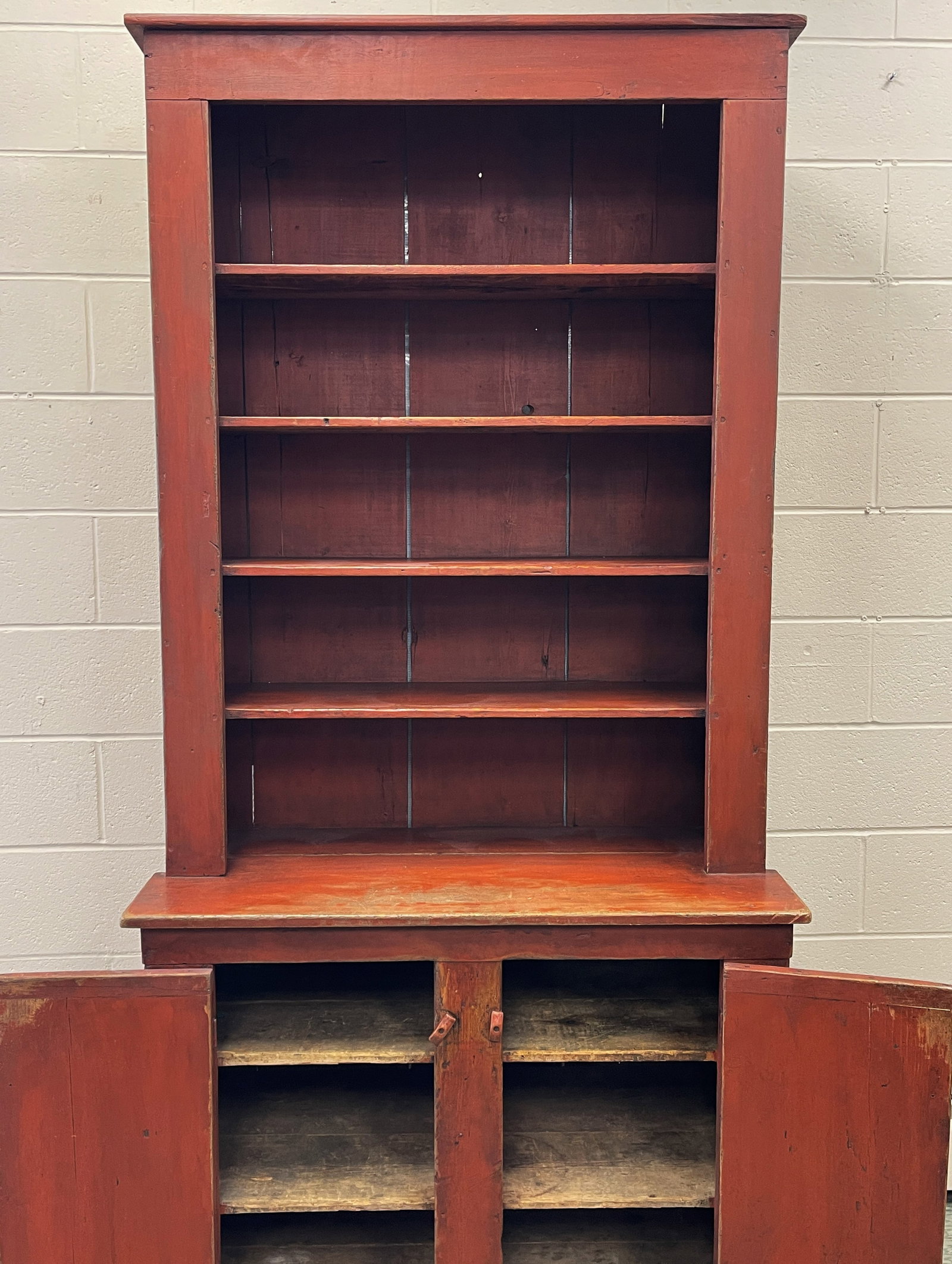 RED STEPBACK CUPBOARD - 2