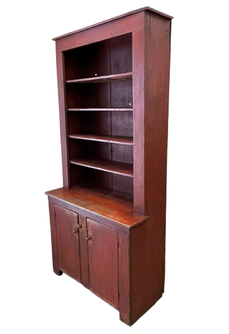 RED STEPBACK CUPBOARD - 3