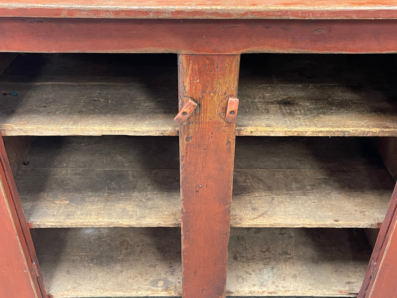 RED STEPBACK CUPBOARD - 6