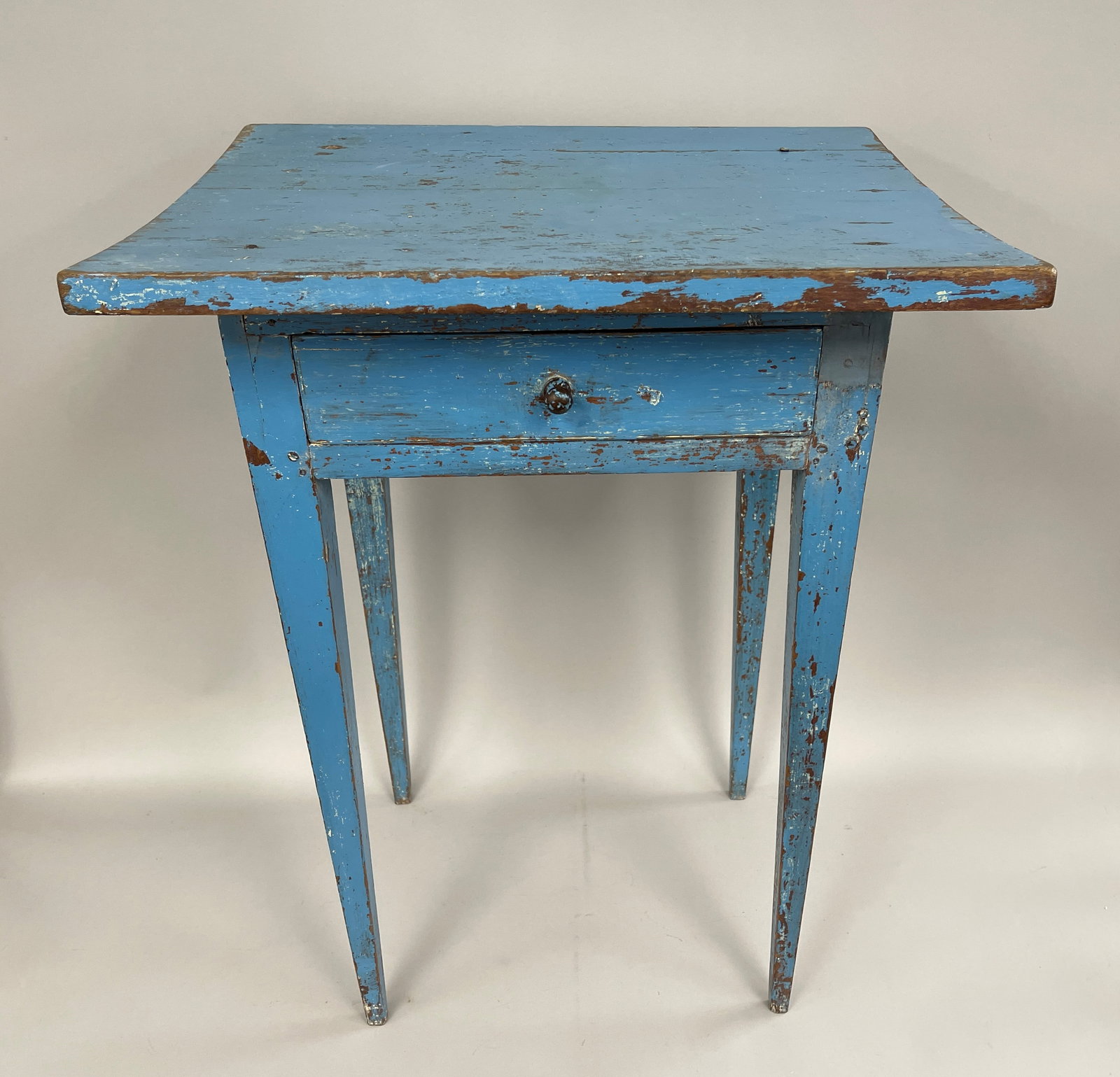 BLUE PAINTED SIDE TABLE - 2