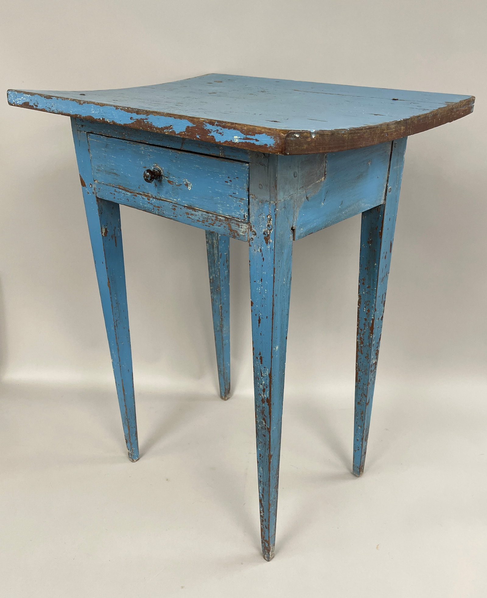 BLUE PAINTED SIDE TABLE - 5