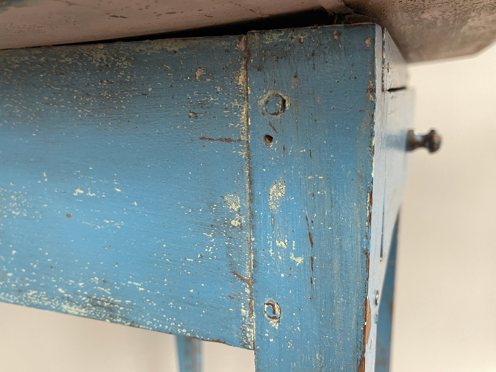 BLUE PAINTED SIDE TABLE - 6