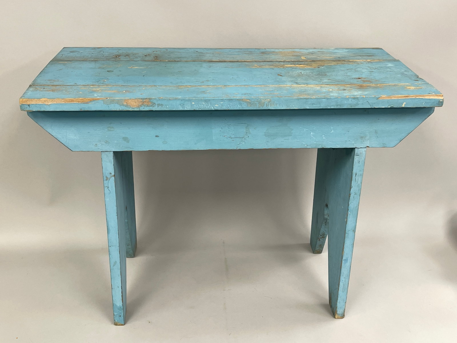 BLUE PAINTED BENCH - 2