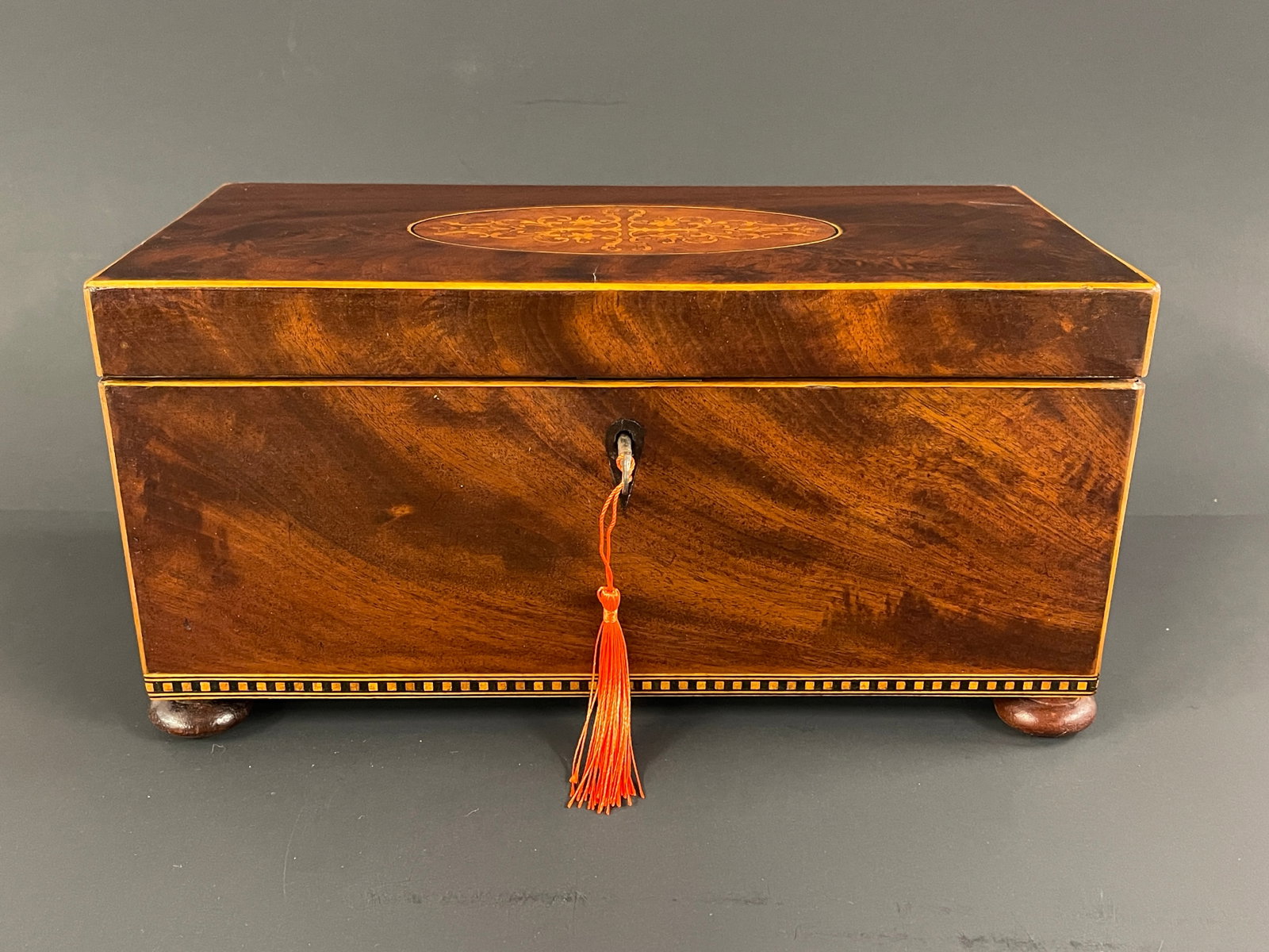 LARGE 19TH C TEA CADDY (1 of 9)
