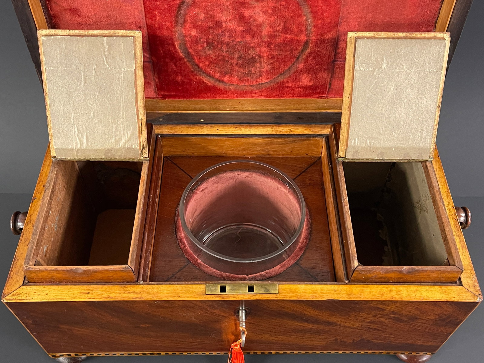 LARGE 19TH C TEA CADDY - 4