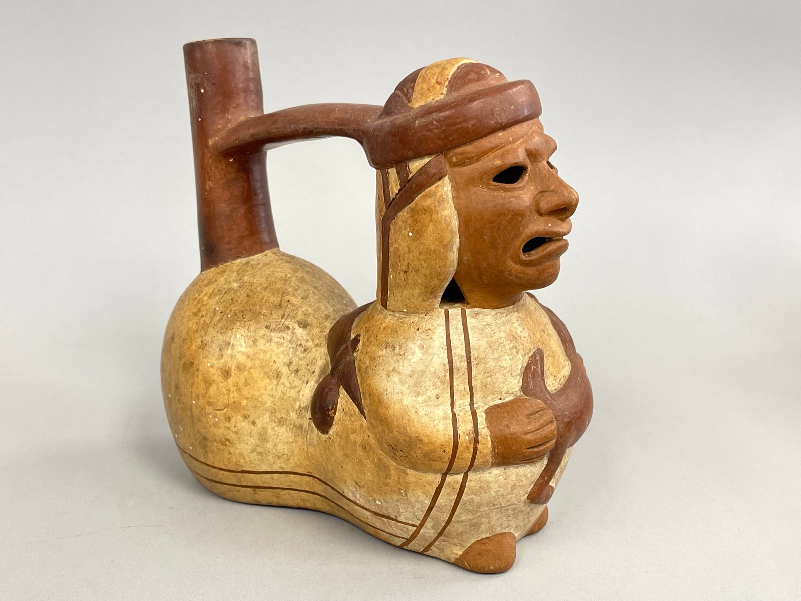 MOCHE PERU STIRRUP VESSEL (1 of 7)
