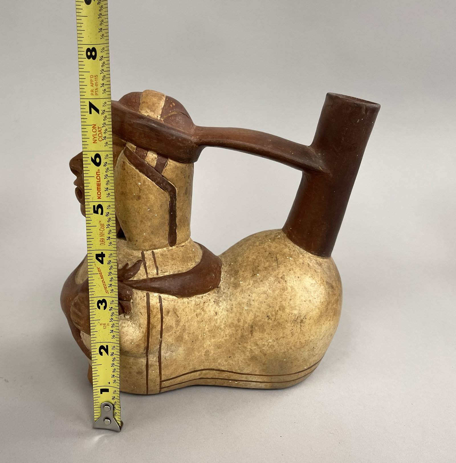 MOCHE PERU STIRRUP VESSEL - 4