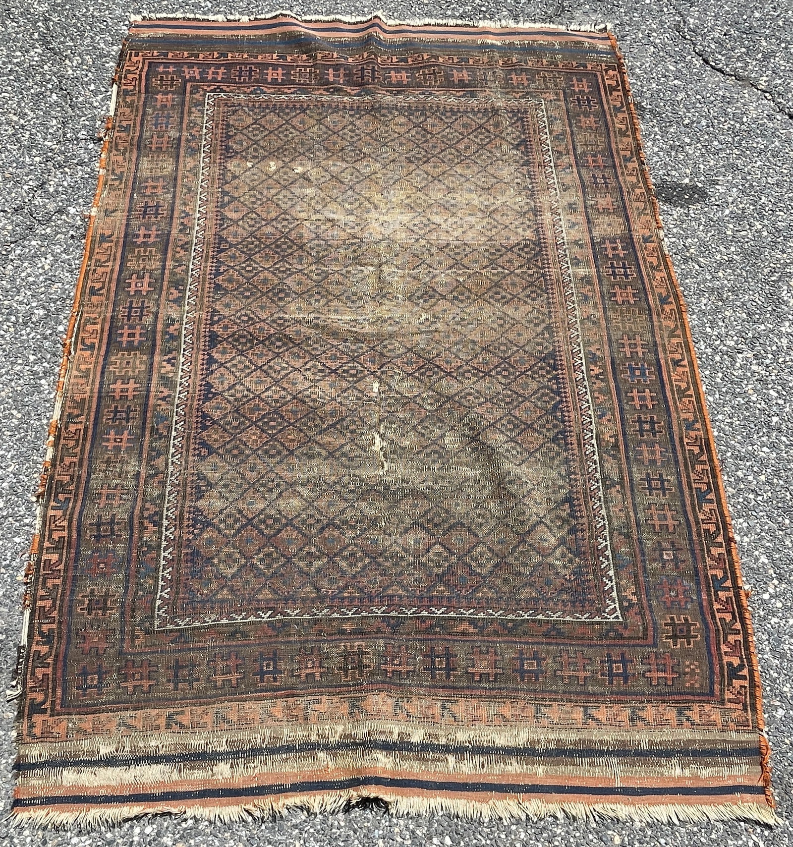 ANTIQUE ORIENTAL RUST WITH INDIGO (1 of 3)