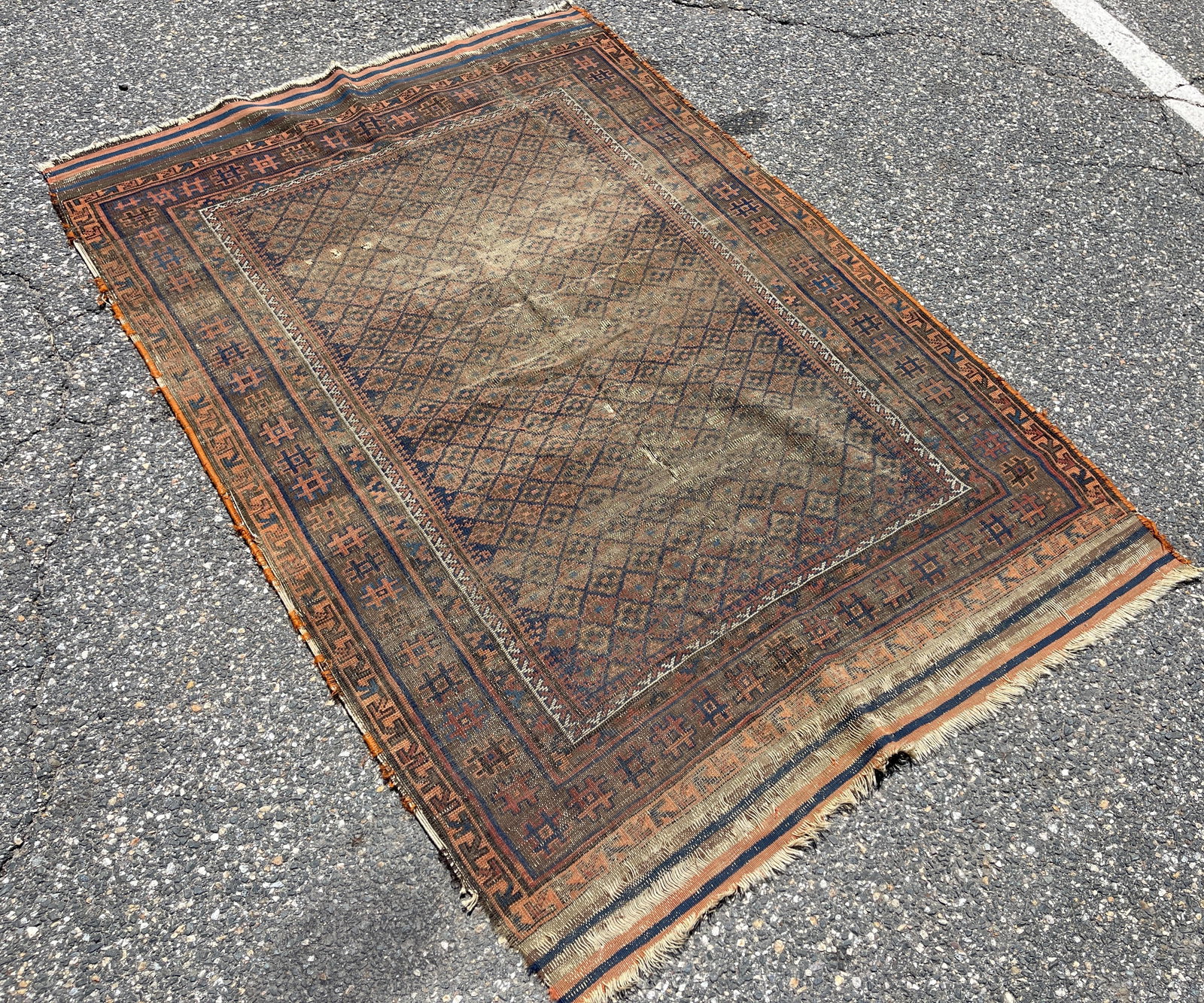 ANTIQUE ORIENTAL RUST WITH INDIGO - 2