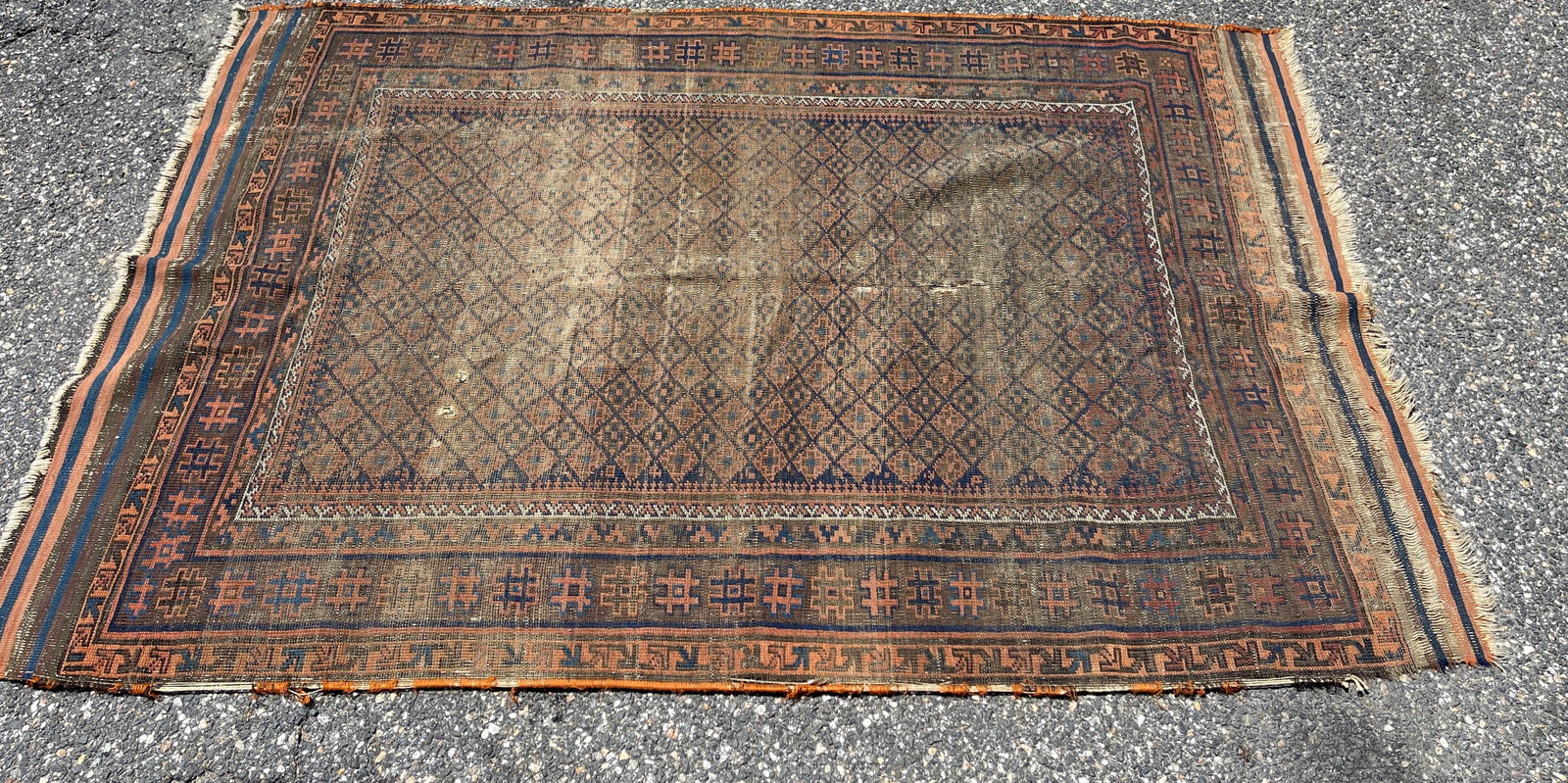 ANTIQUE ORIENTAL RUST WITH INDIGO - 3