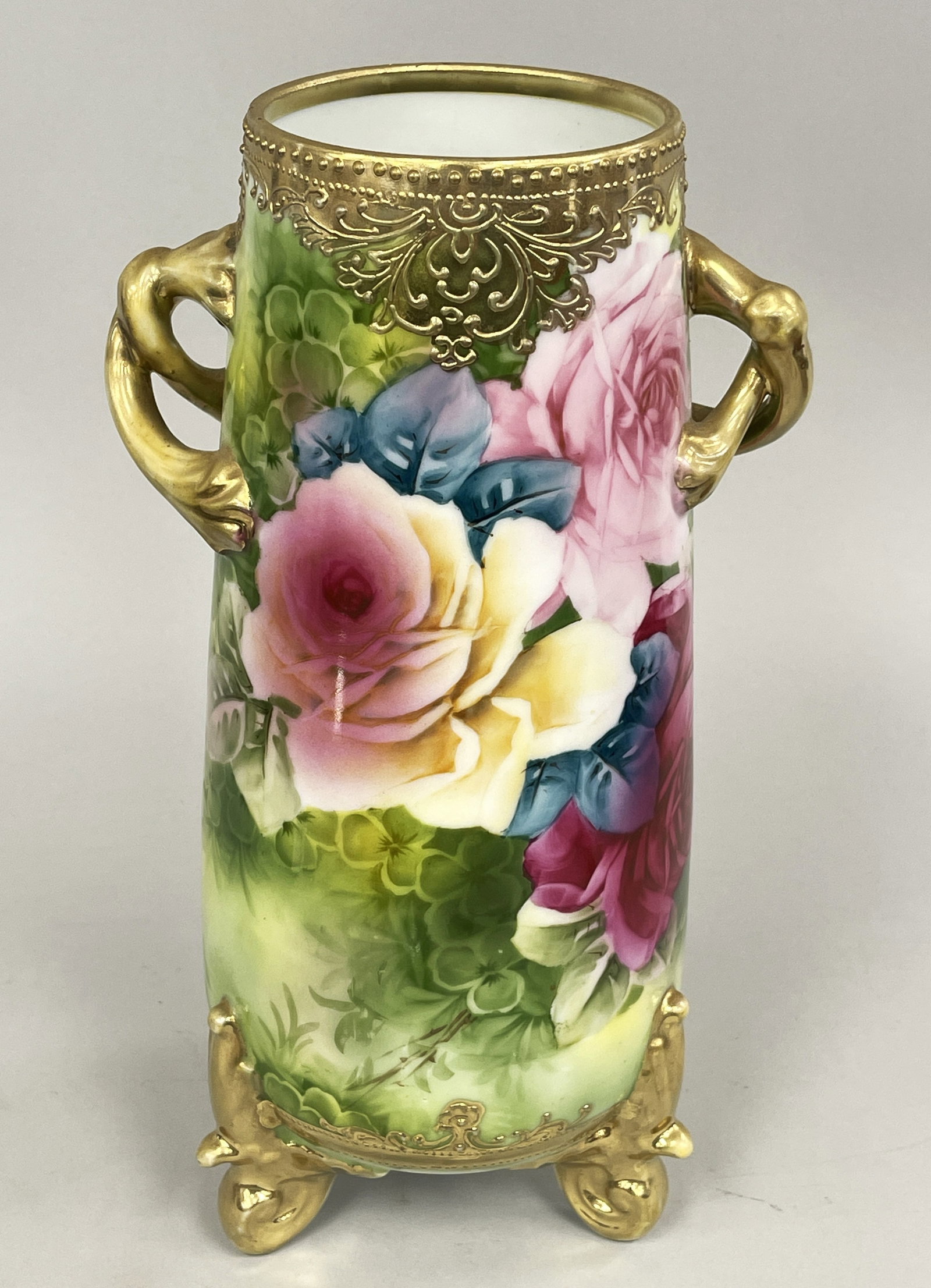 NIPPON PAINTED VASE - 4