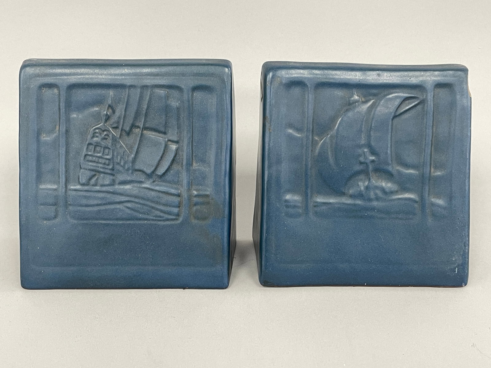 PAIR OF MARBLEHEAD BOOKENDS (1 of 6)