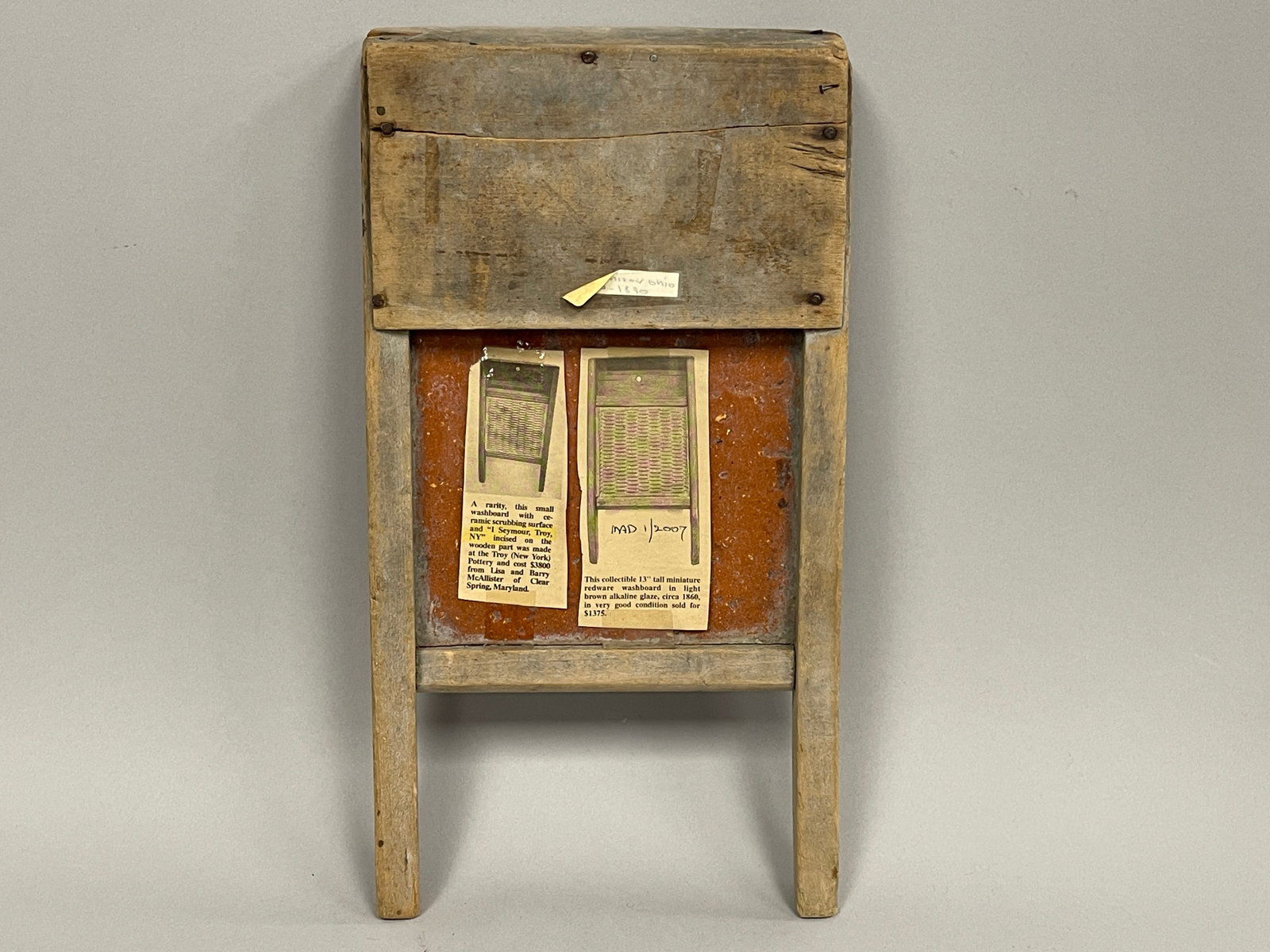 RARE REDWARE WASH BOARD - 2