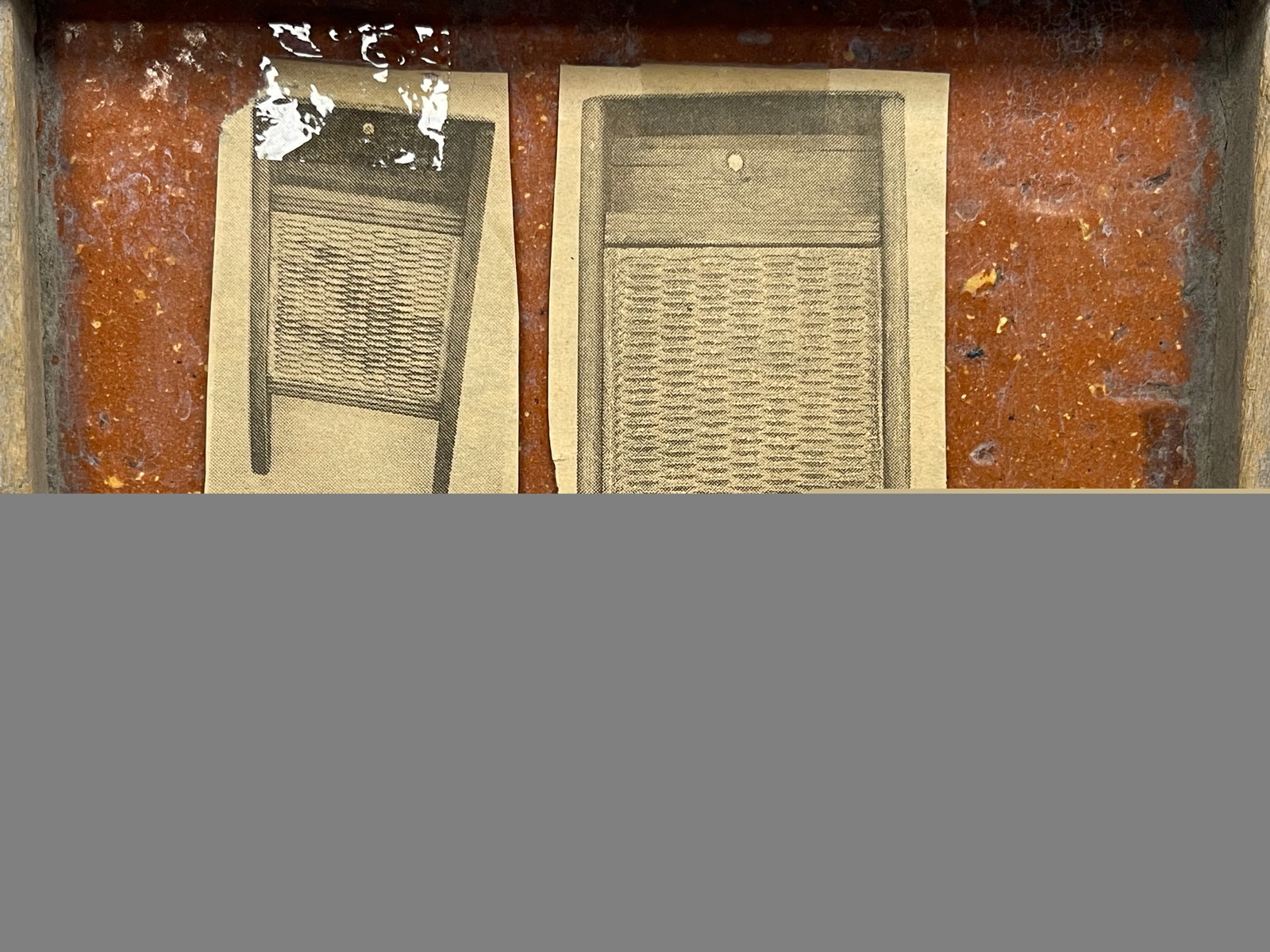 RARE REDWARE WASH BOARD - 3