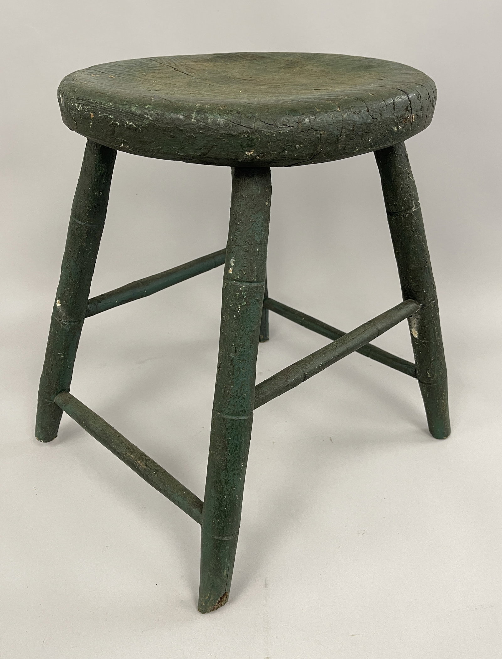 GREEN WINDSOR STOOL - 2