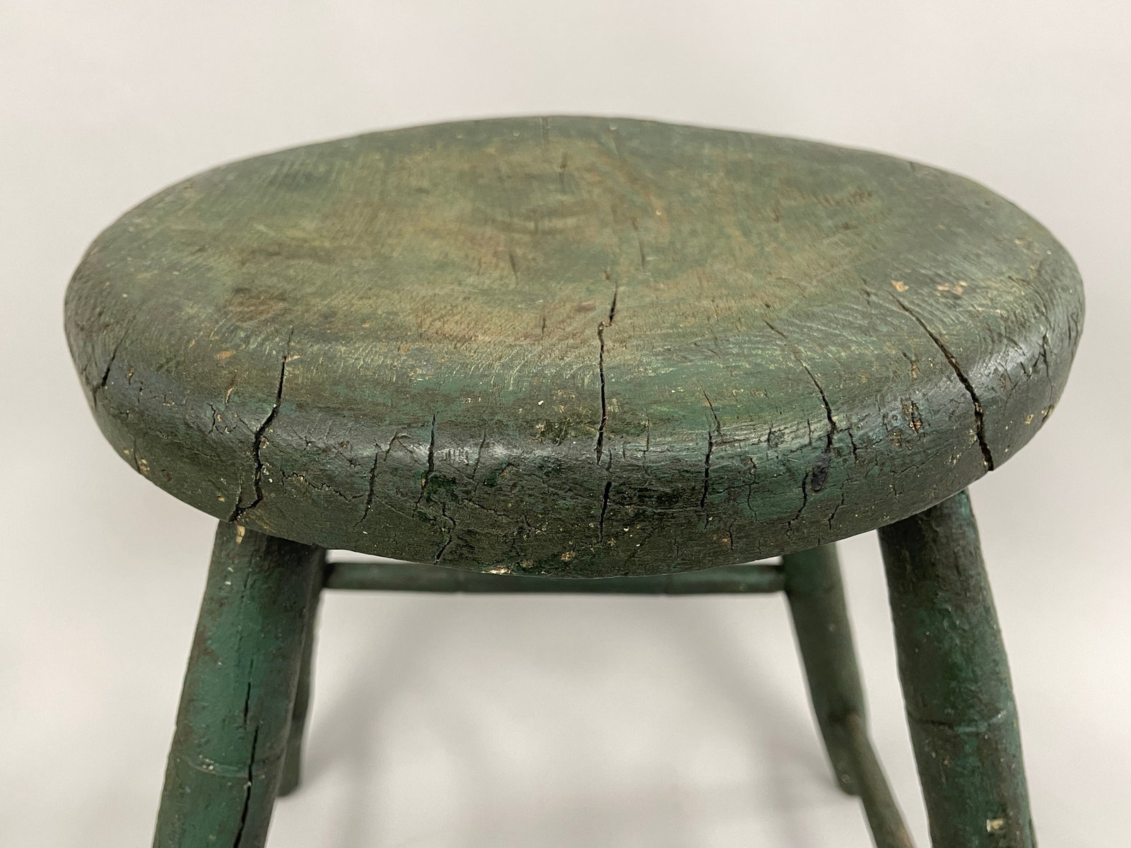GREEN WINDSOR STOOL - 4