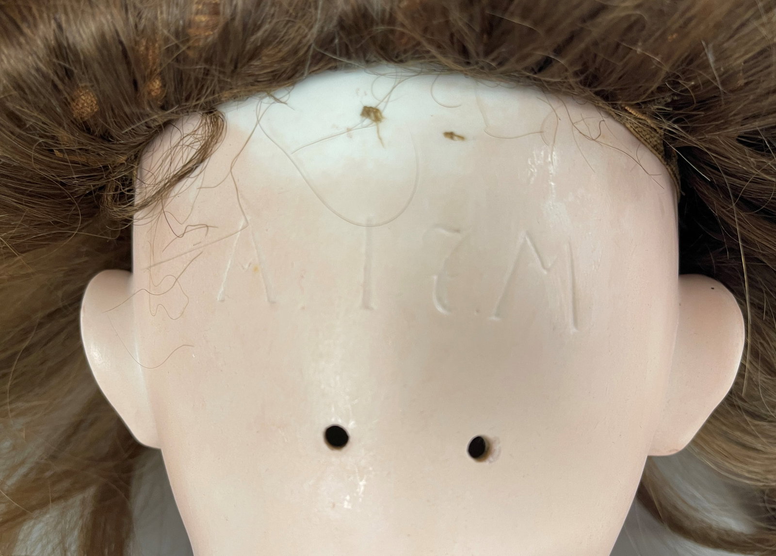 LARGE BISQUE HEAD DOLL SIGNED AM - 6