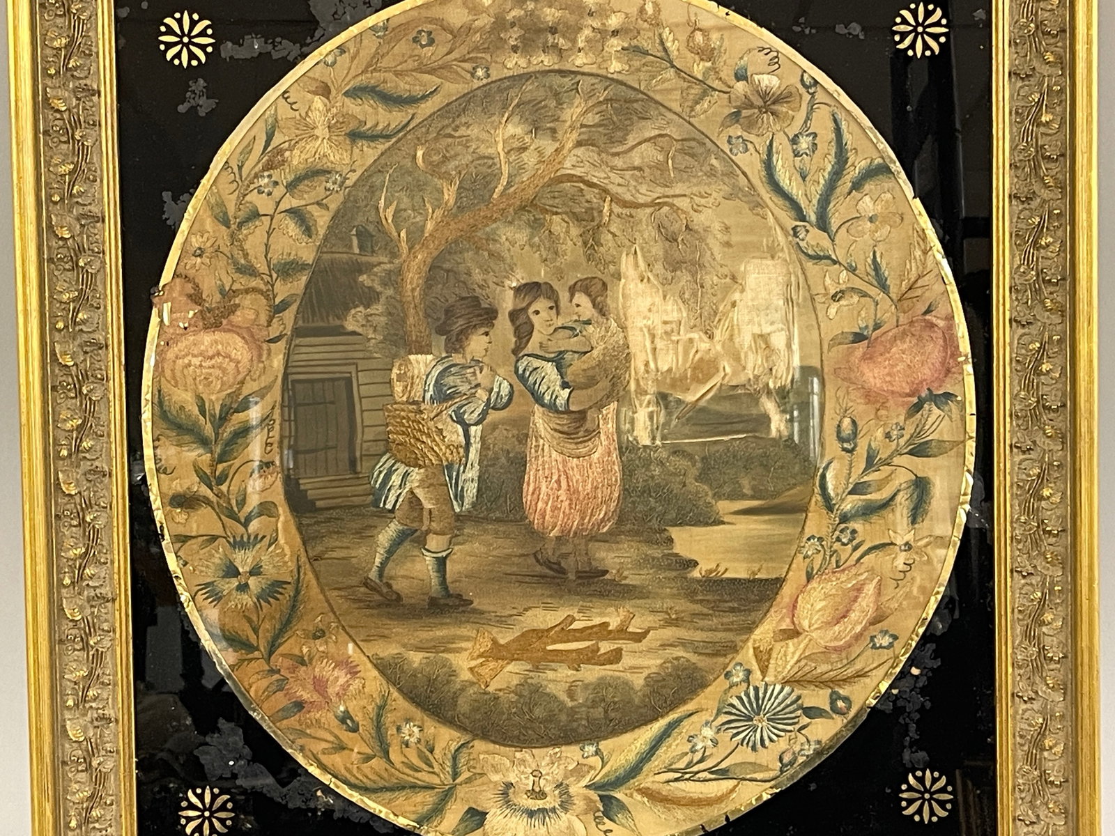 SILK FRAMED NEEDLEWORK - 2