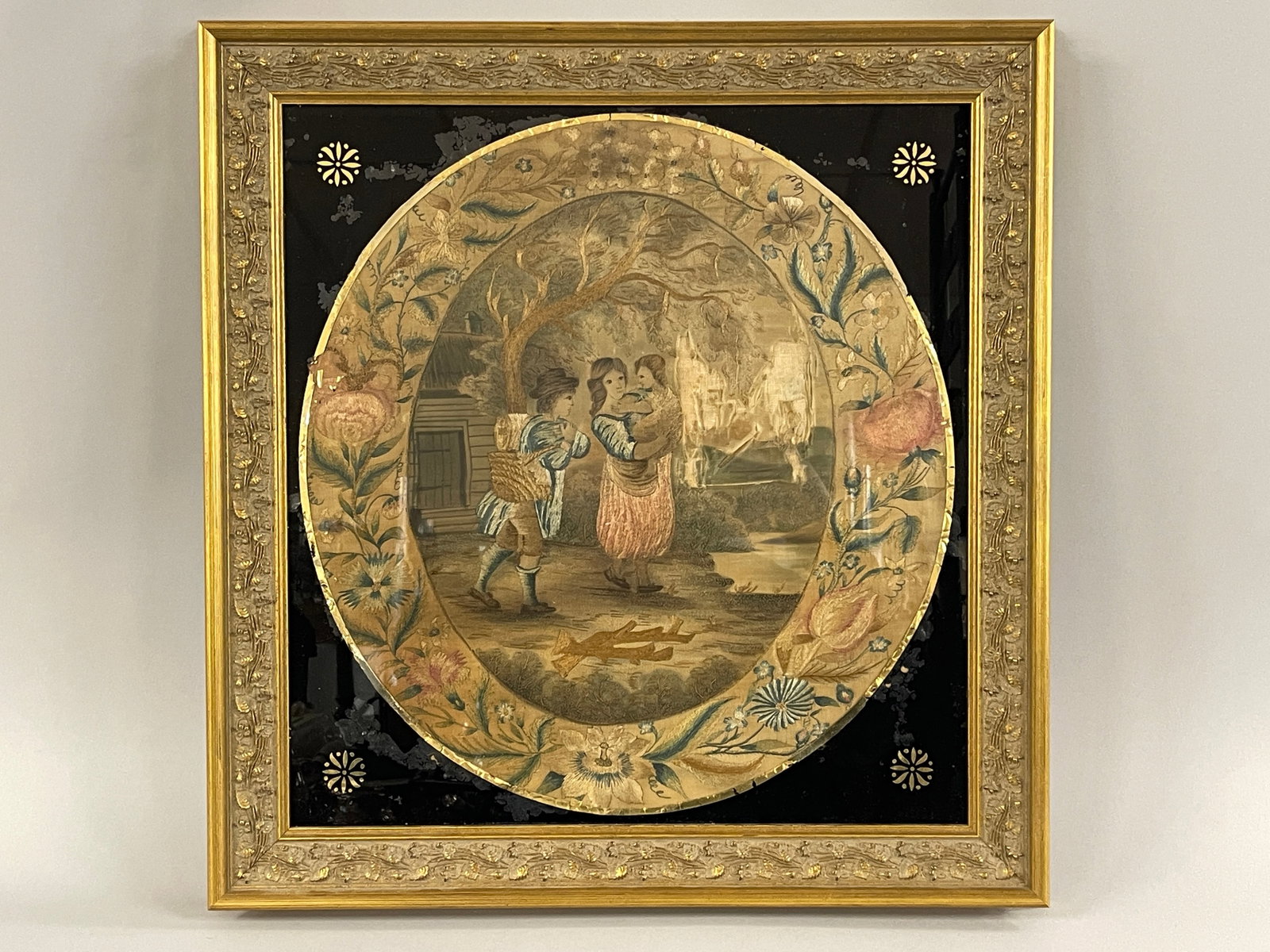 SILK FRAMED NEEDLEWORK - 4