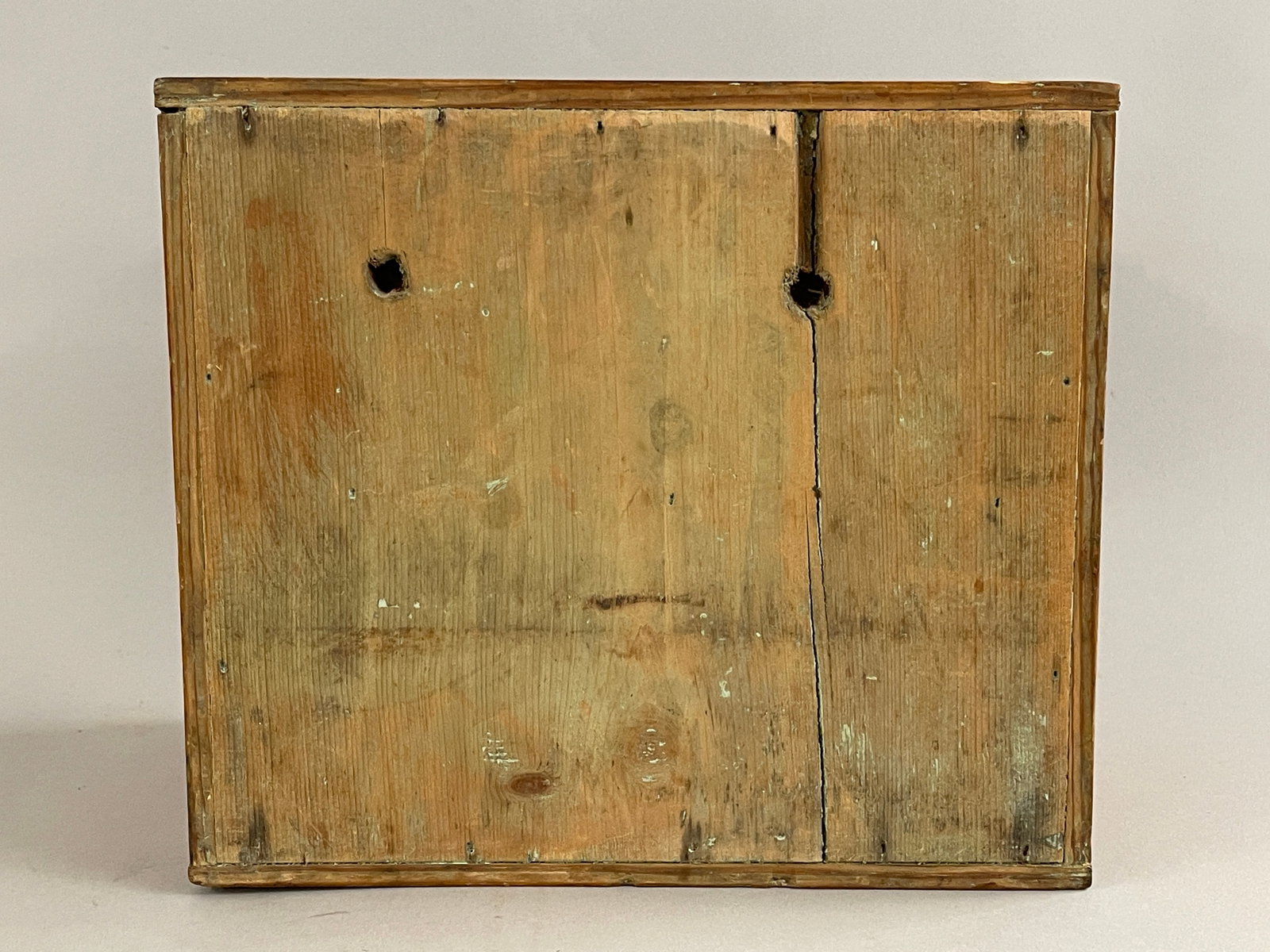 19TH C PINE 2 DRAWER,DOVETAILED CASE - 5