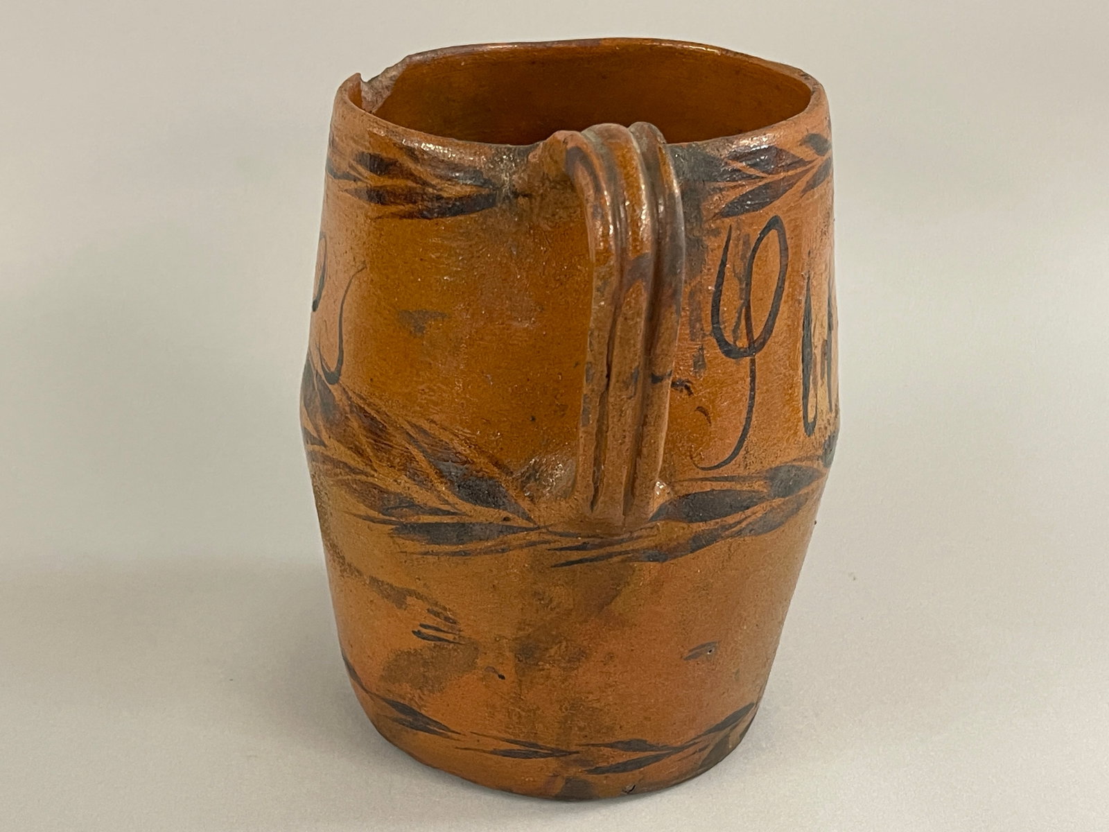REDWARE TANKARD FOR PITCHER - 4