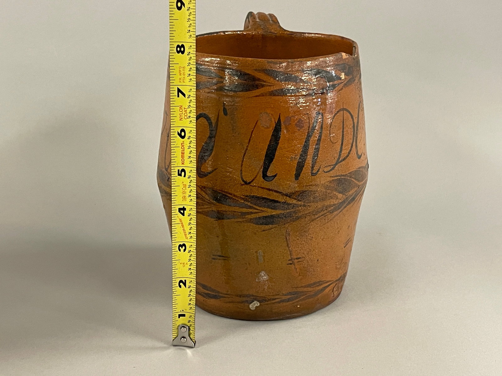 REDWARE TANKARD FOR PITCHER - 7