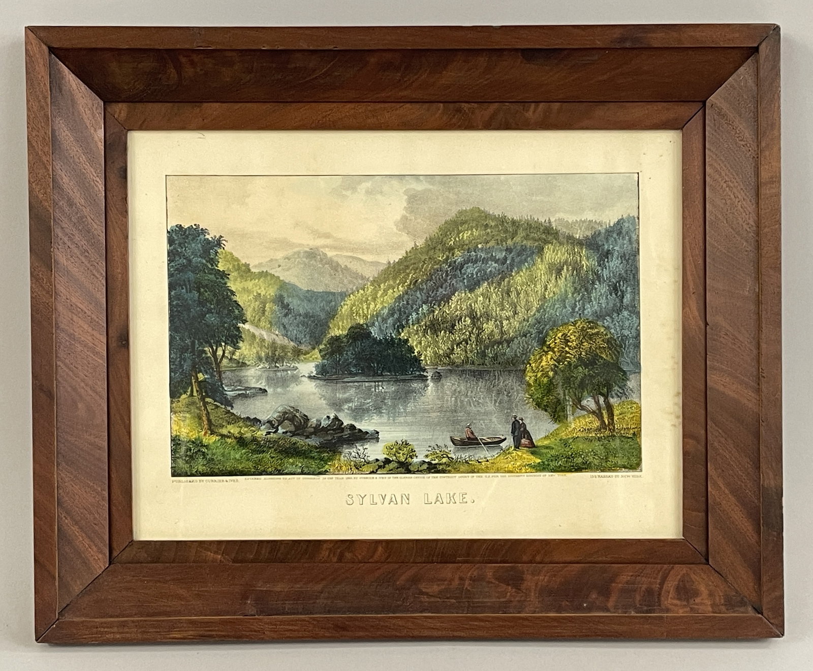 CURRIER AND IVES PRINT SYLVAN LAKE (1 of 2)