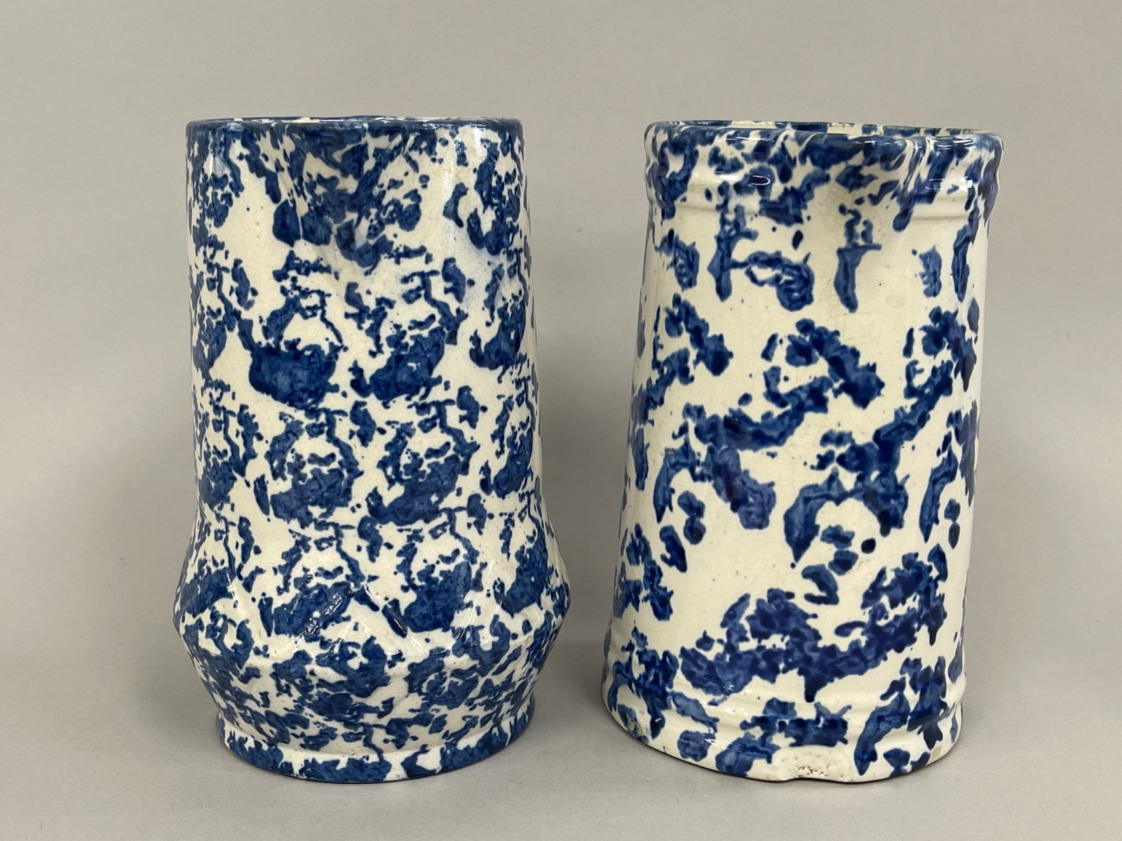 TWO SPONGEWARE PITCHERS - 2